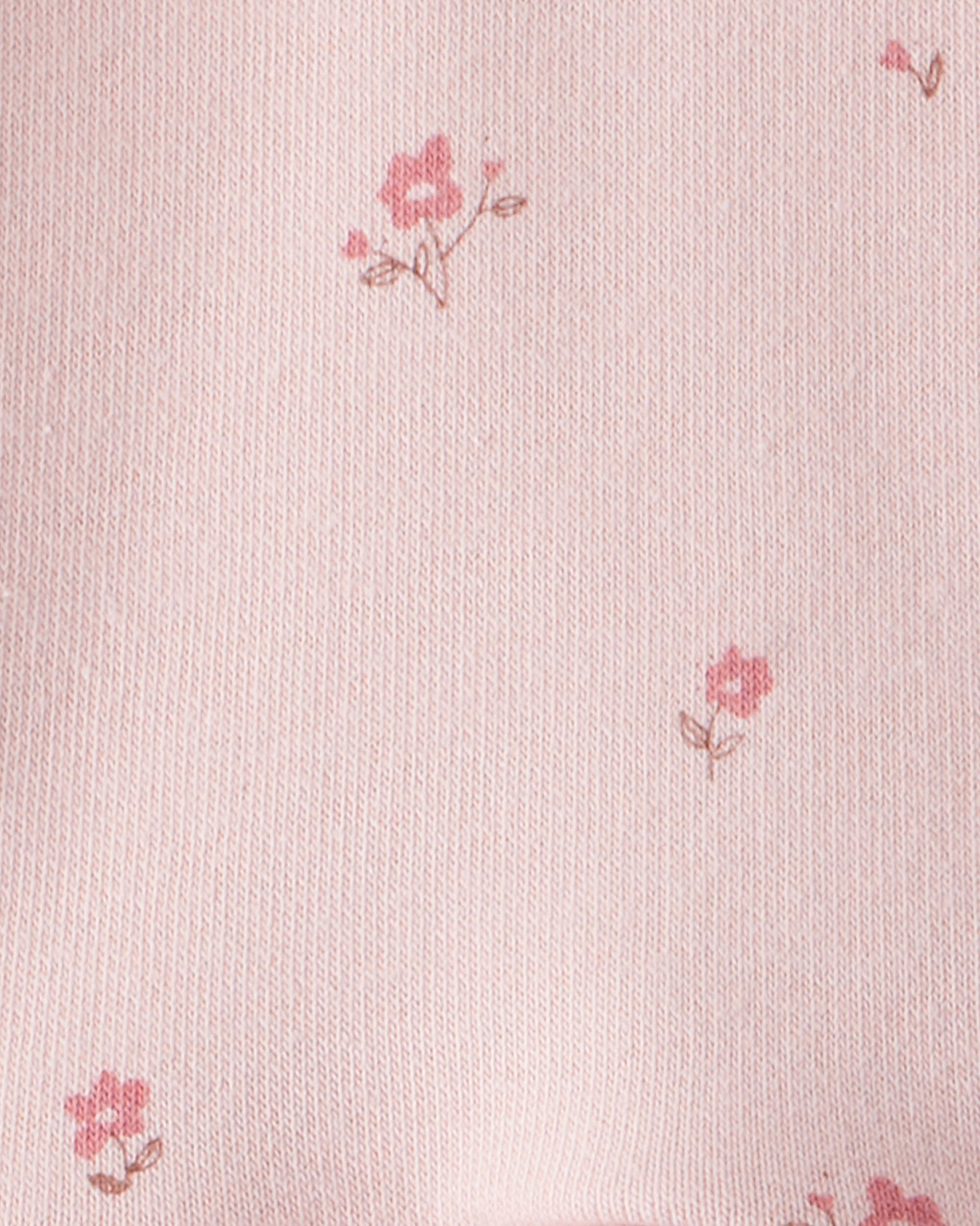 Baby Girl French Terry Dress Made with Organic Cotton Blush Petals Print