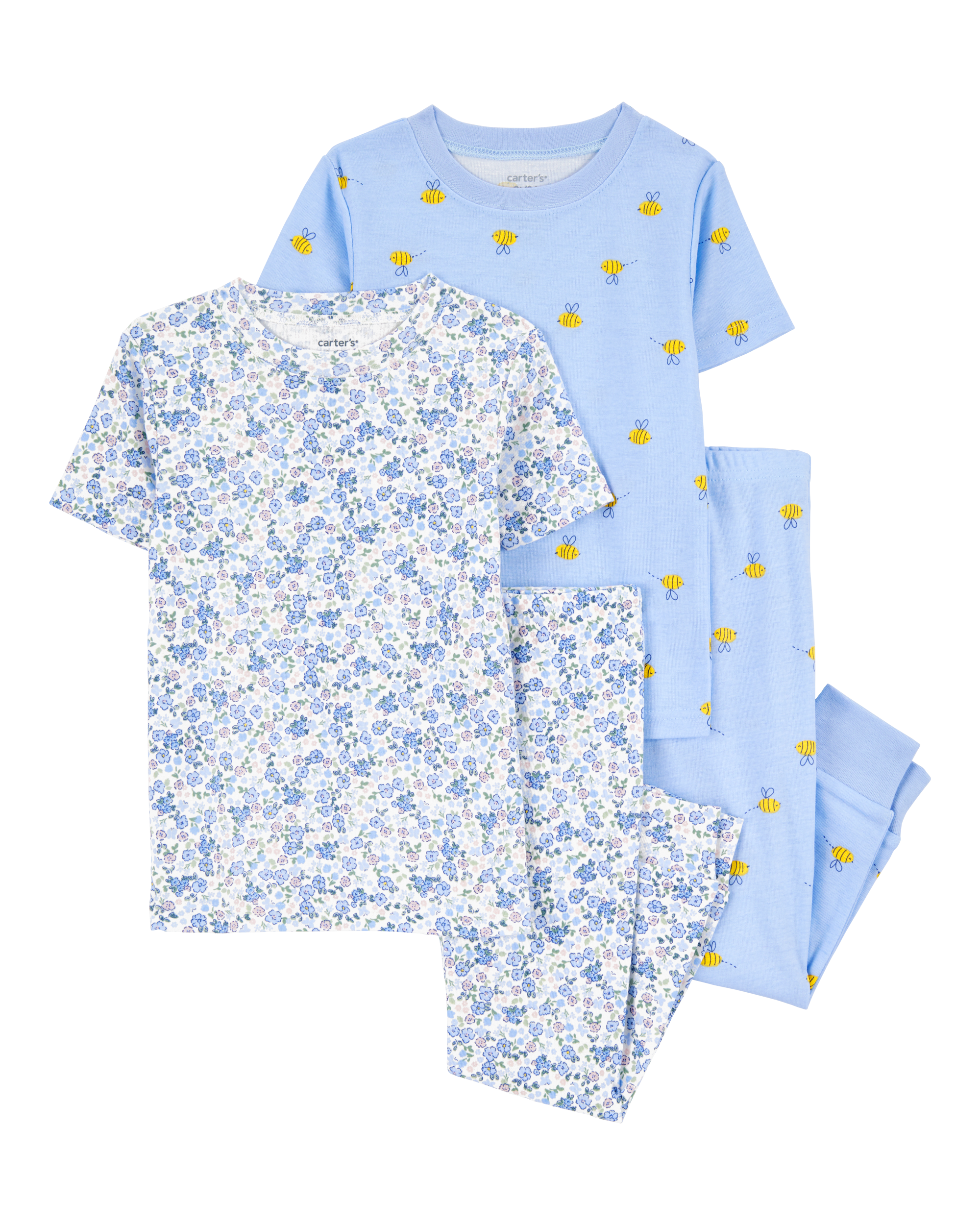 Toddler 4-Piece Floral Cotton Pyjamas