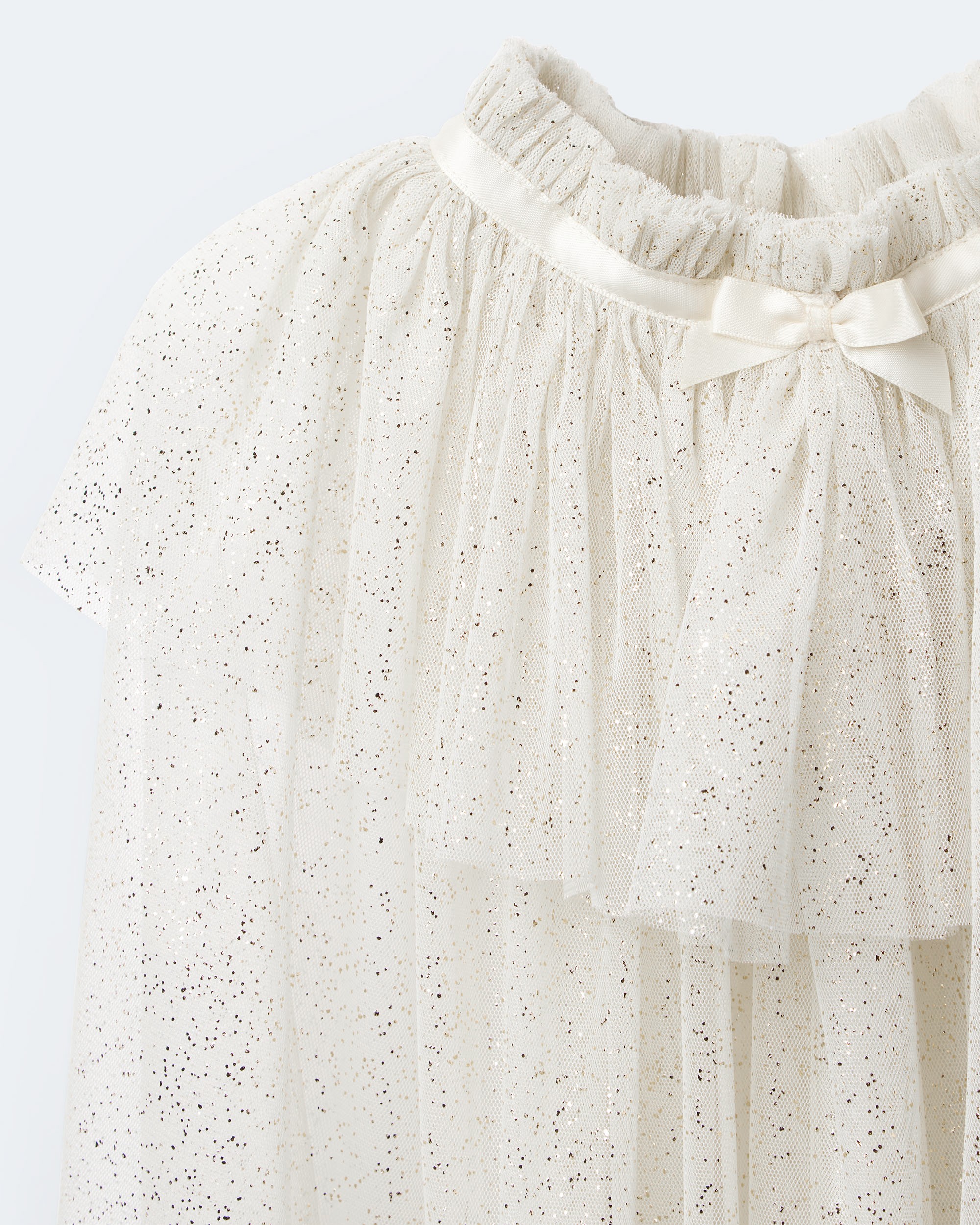 Toddler Girl Confetti Dress Up Cape - Cream/Gold