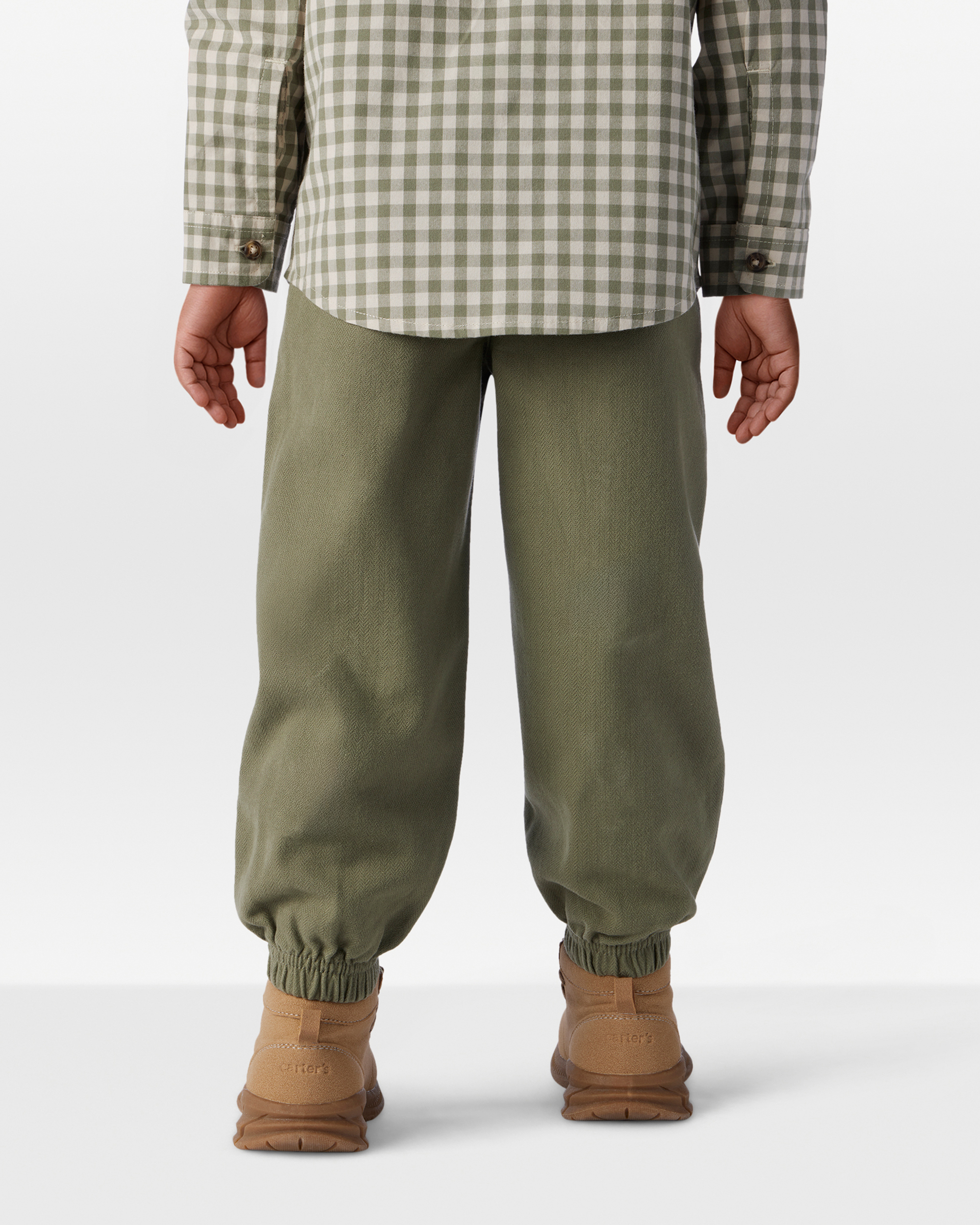 Toddler Boy Herringbone Fashion Pants - Green