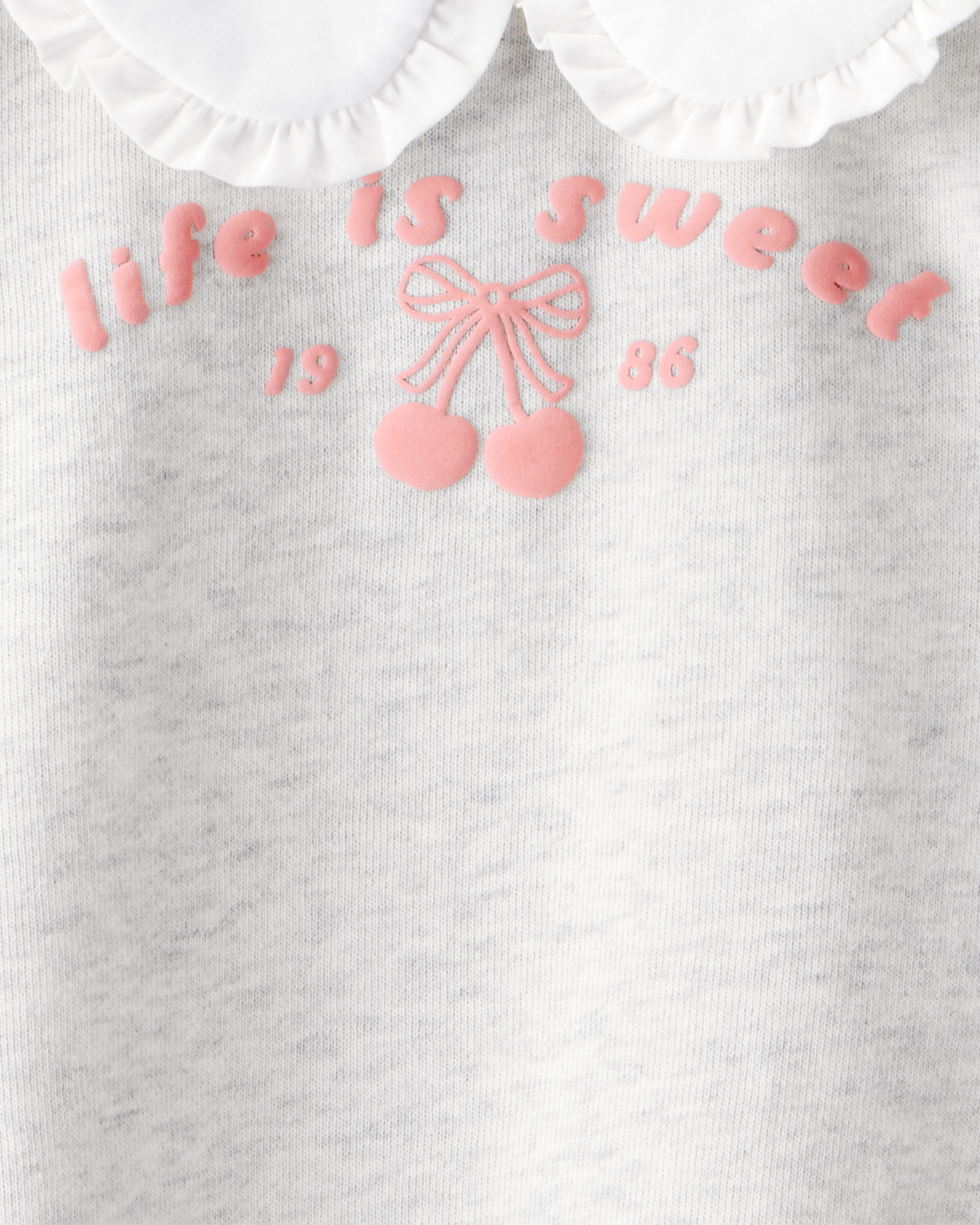 Toddler Girl Life Is Sweet French Terry Short-Sleeve Top - Grey