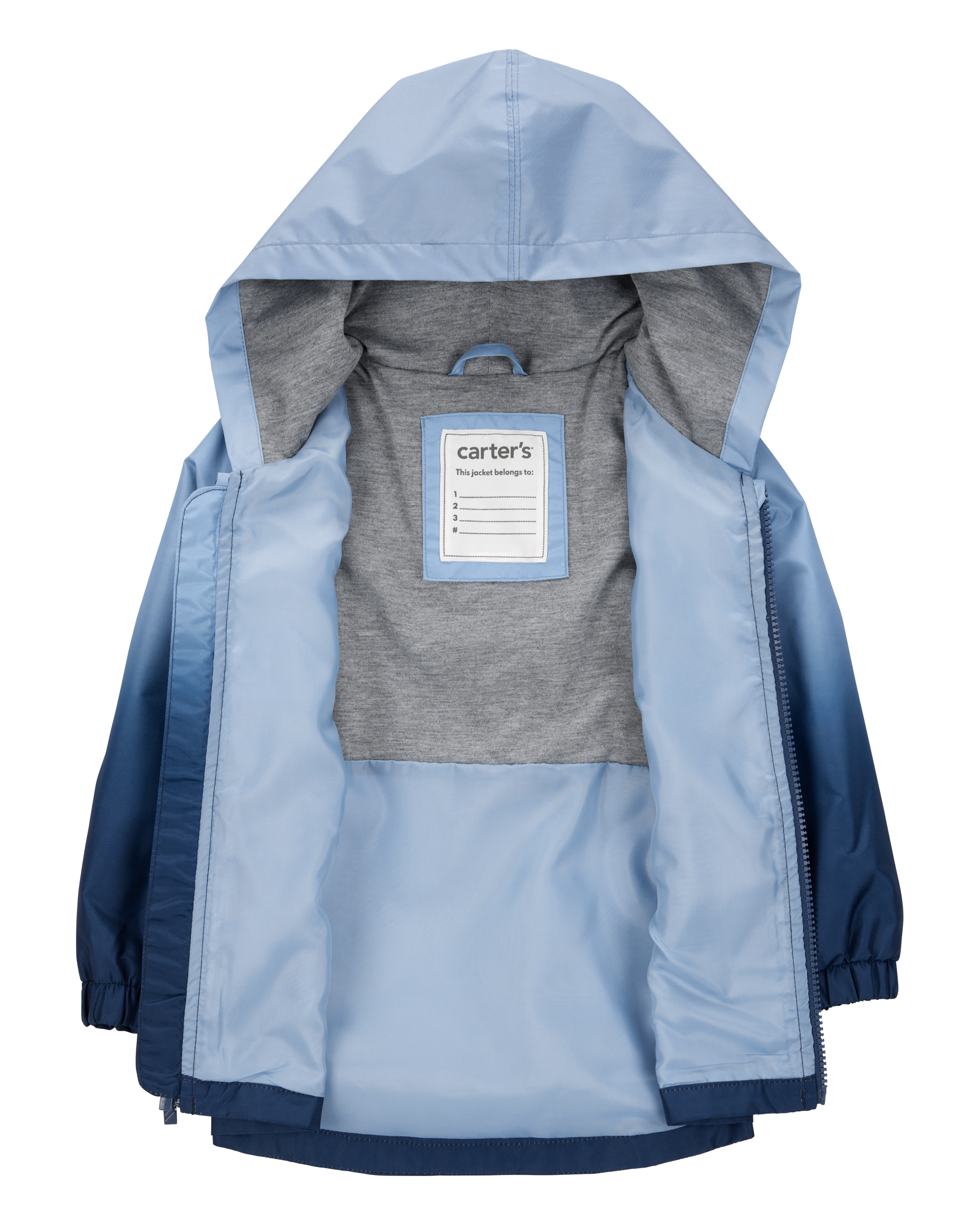 Toddler Dip Dye Rain Jacket - Blue