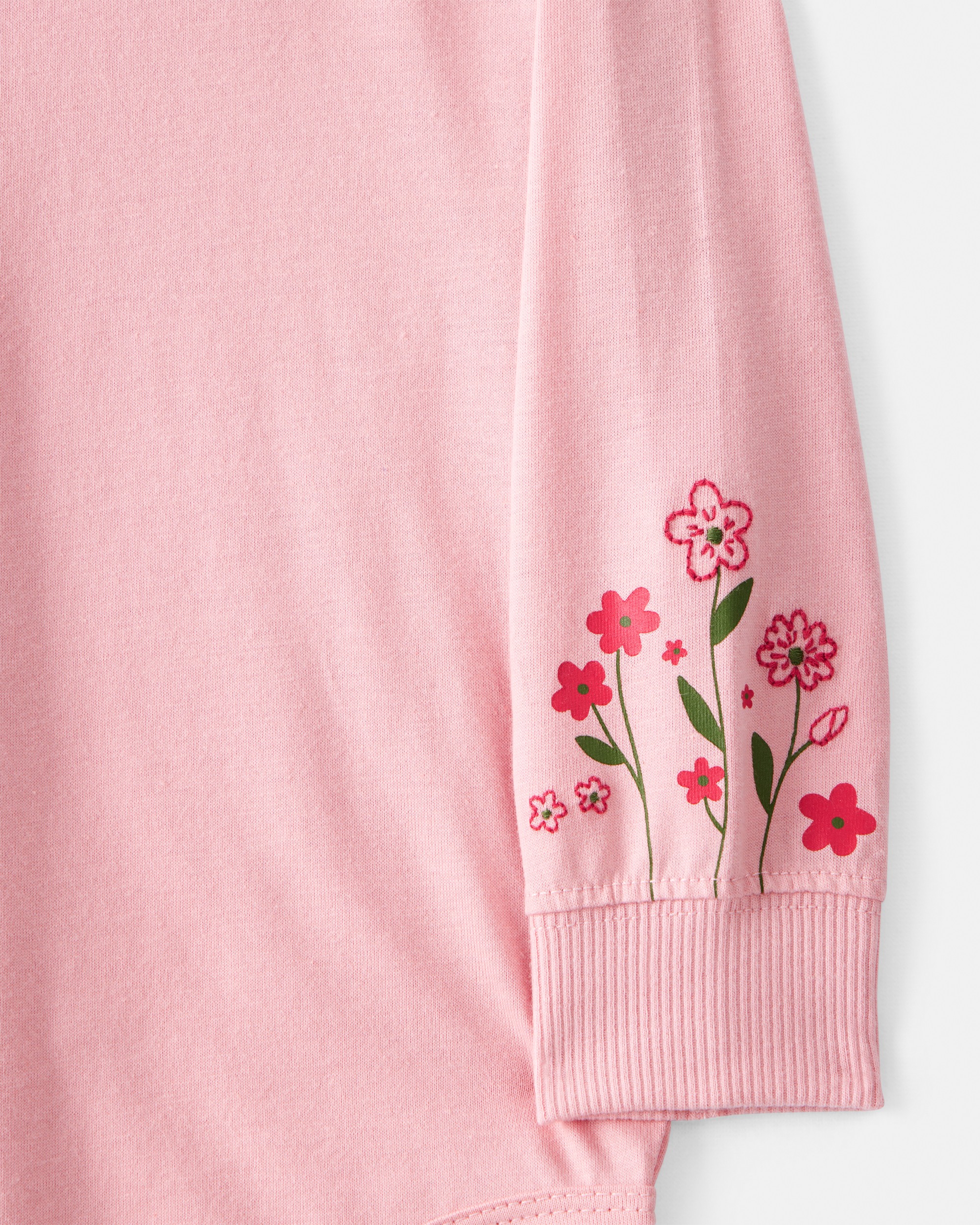 Baby Girl 2-Piece Floral Bodysuit & Pant Set - Pink