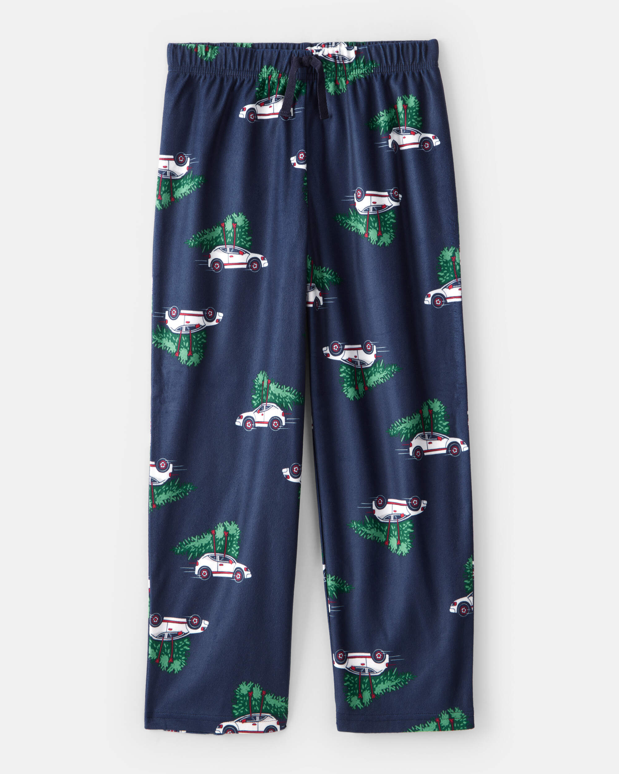 Kid Christmas Cars Loose Fit Pyjama Bottoms - Navy