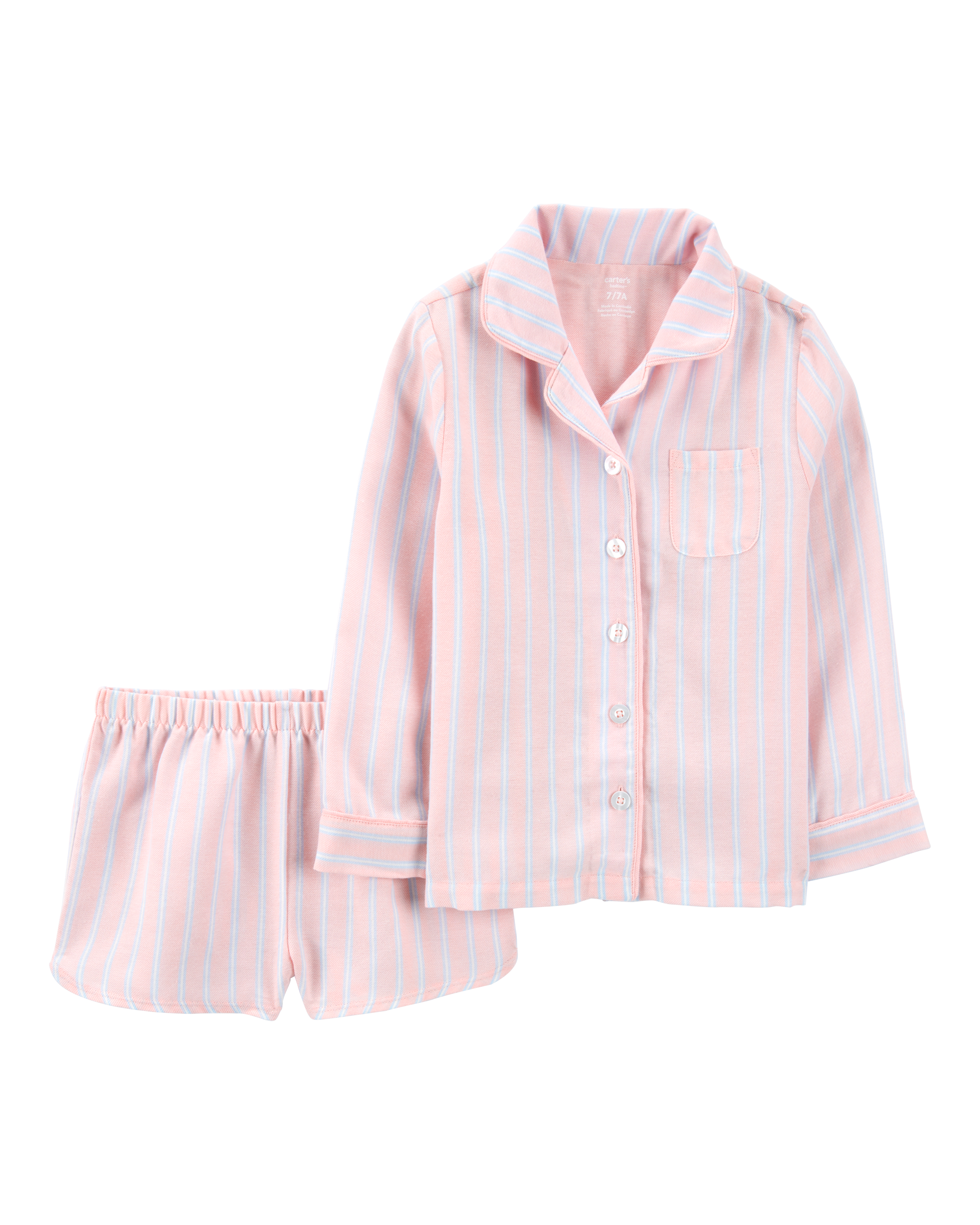 Kid Striped Loose Fit 2-Piece Pyjamas - Purple