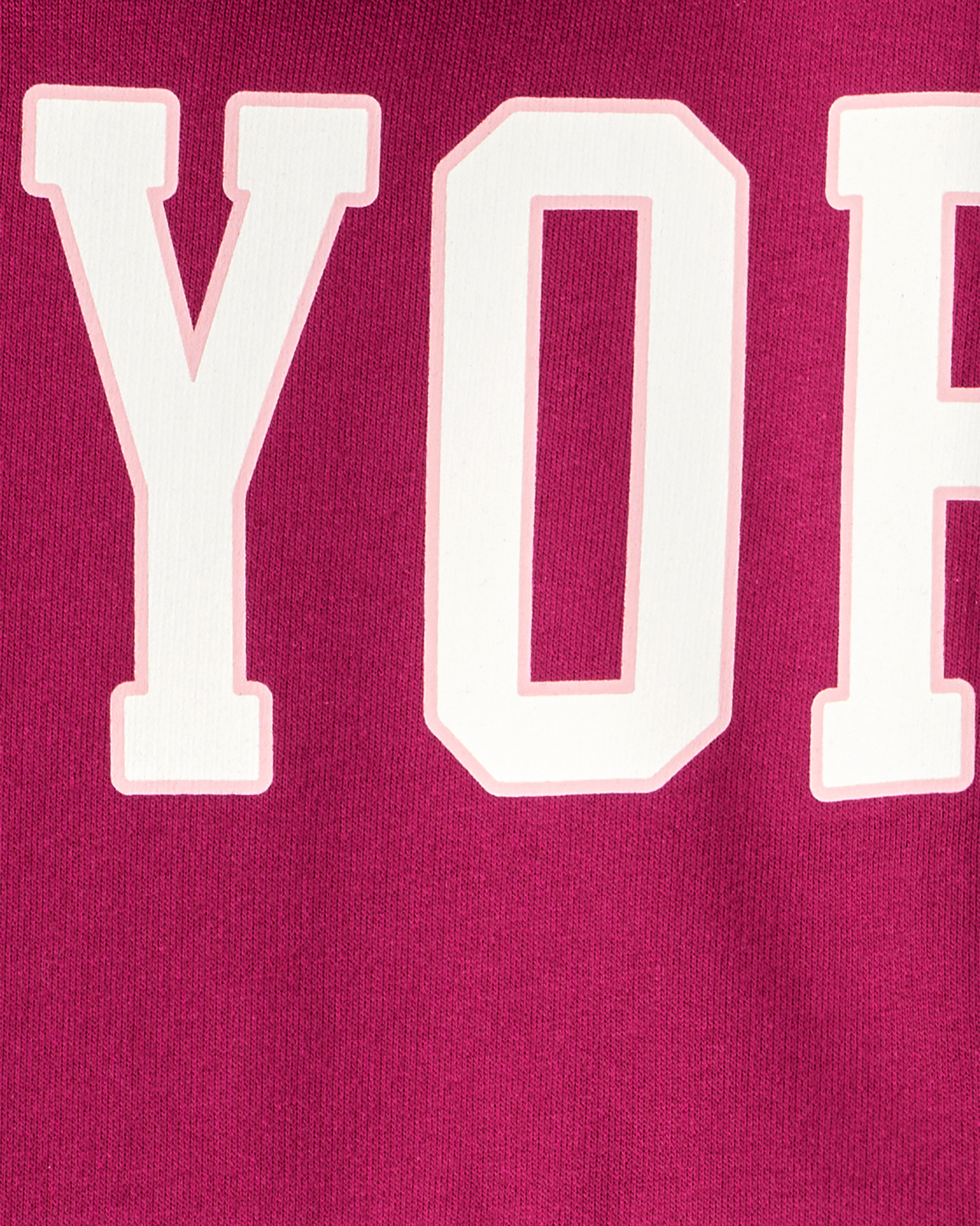 Girls New York Cotton Long-Sleeve Hoodie - Red