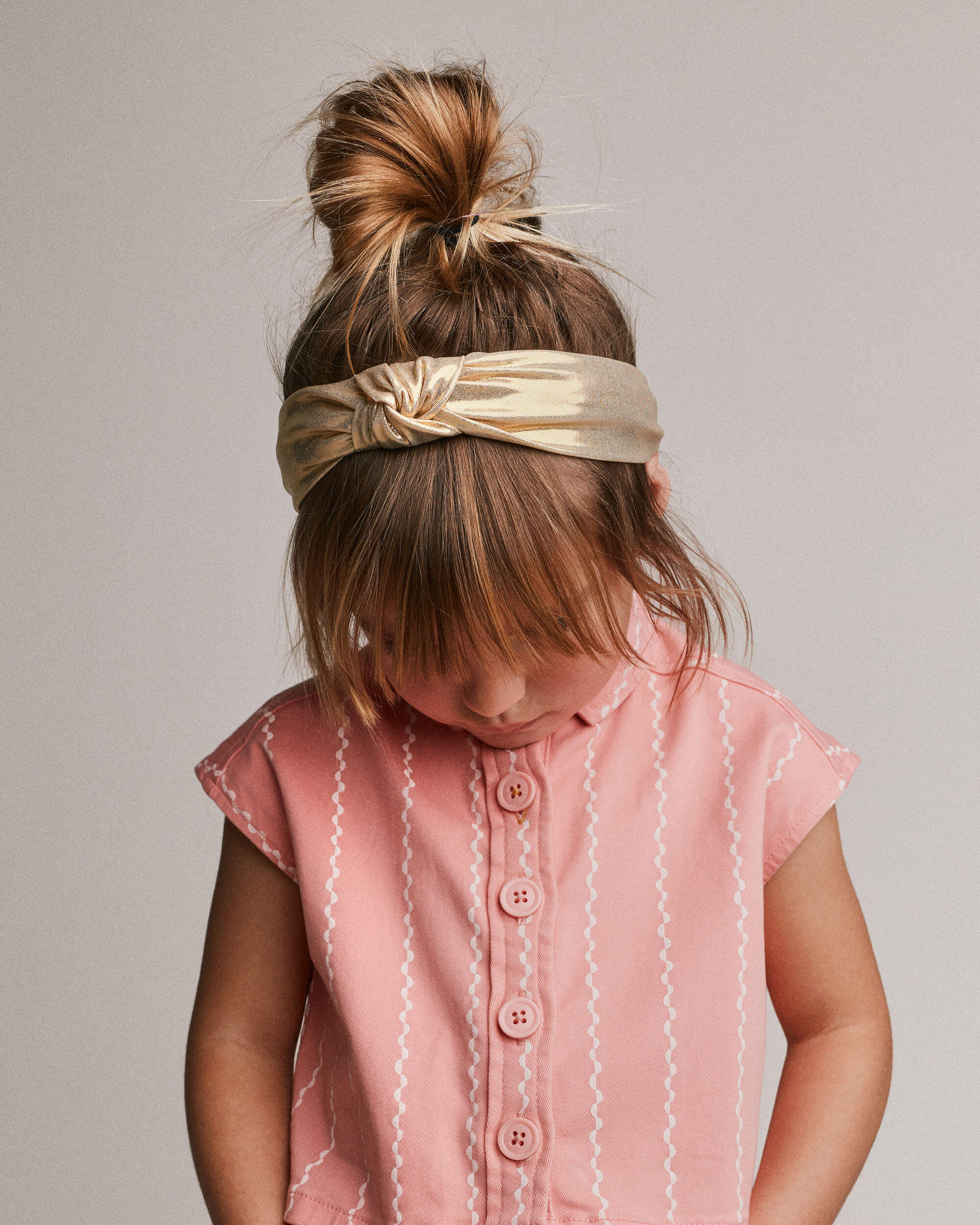 Toddler Girl Metallic Knotted Headband - Gold
