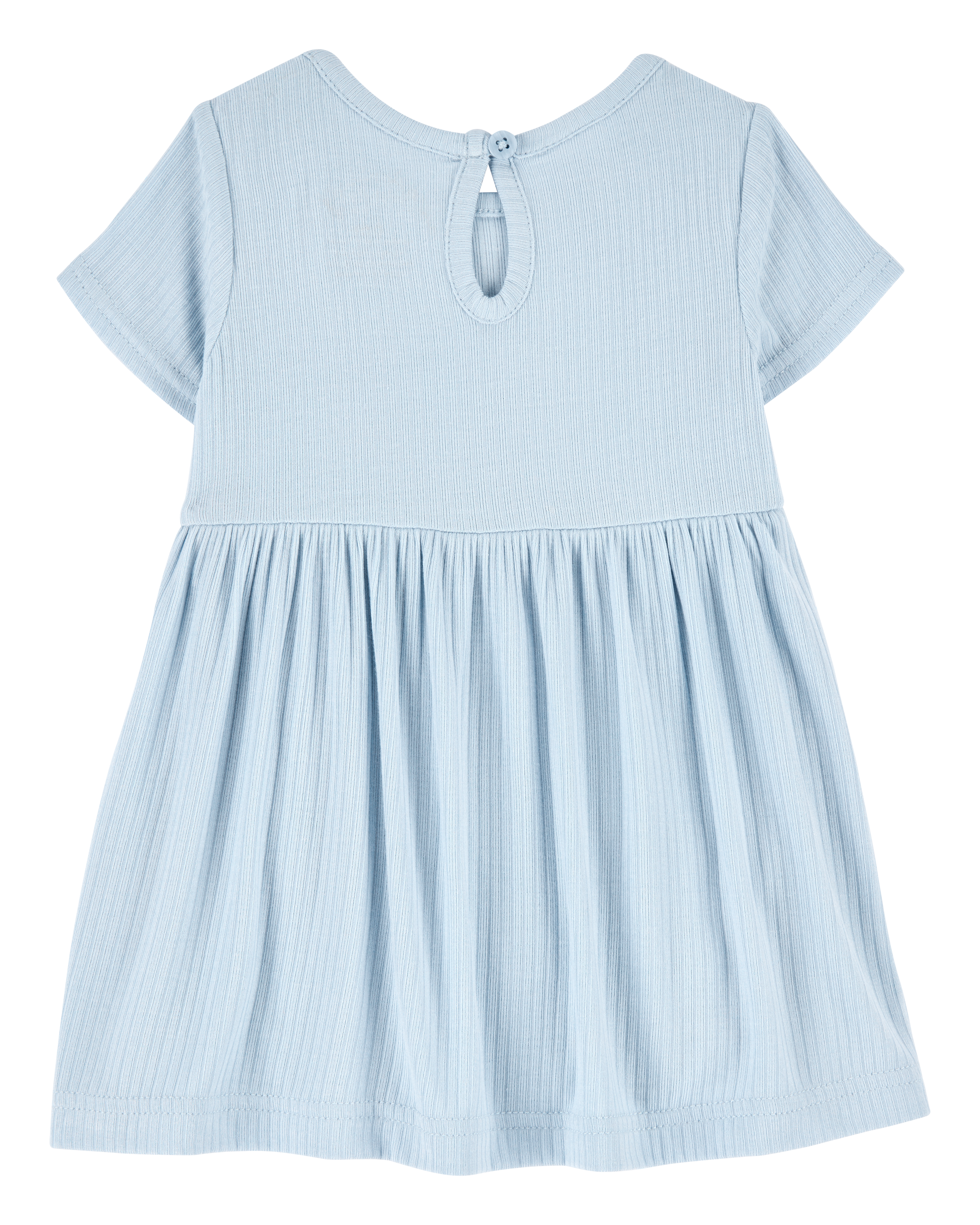 Baby Girl Solid PurelySoft Bodysuit Dress -Blue