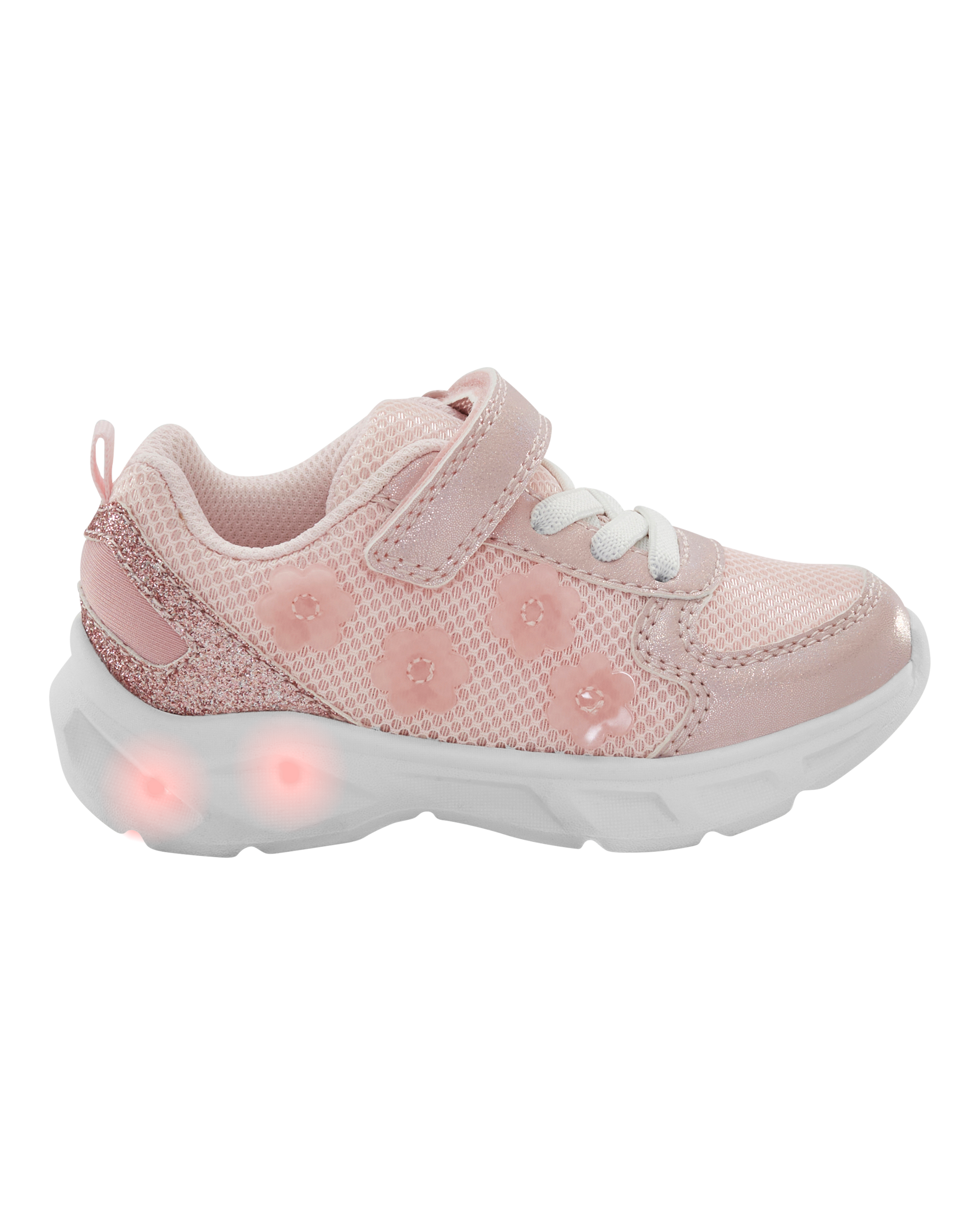 Toddler Glitter Light Up Sneakers - Pink