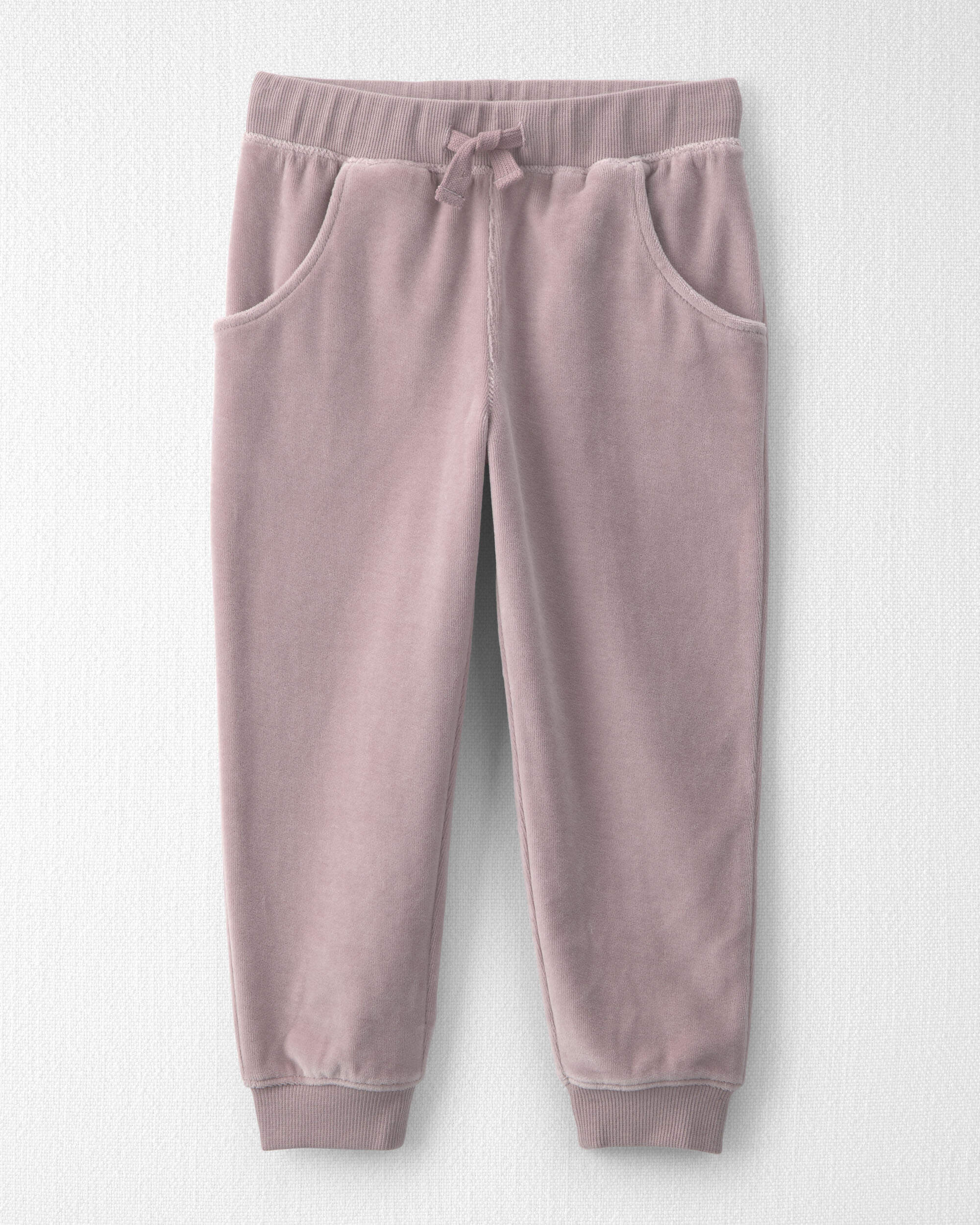 Toddler Girl 2-Piece Organic Cotton Velour Top & Pant Set