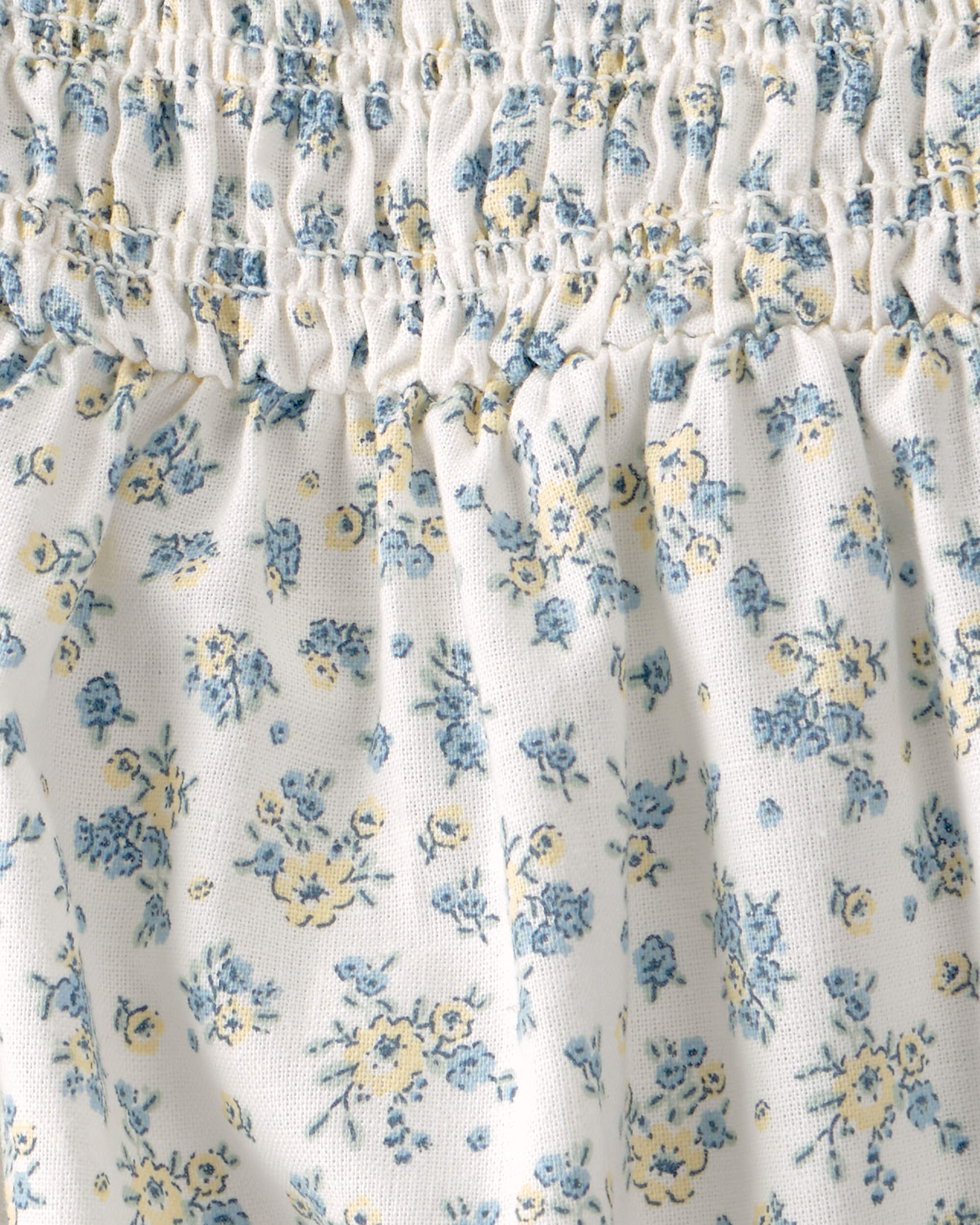 Baby Girl Linen Romper Made with Organic Cotton Spring Bloom