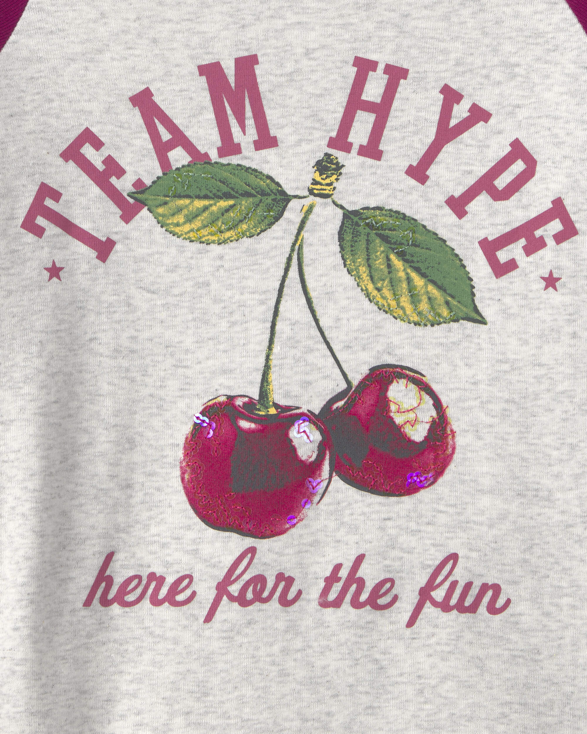 Girls Cherry Long-Sleeve T-Shirt - Grey
