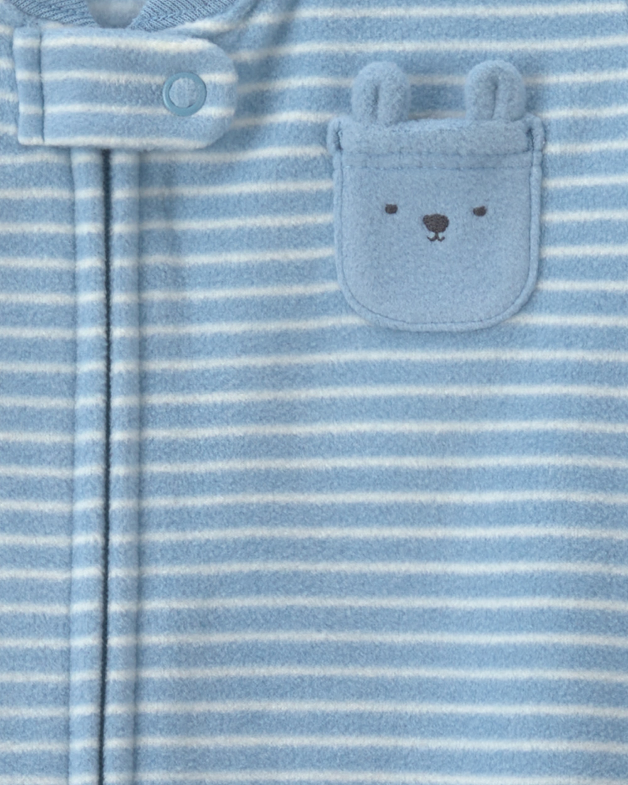 Baby Boy Striped Fleece Sleep Bag - Blue