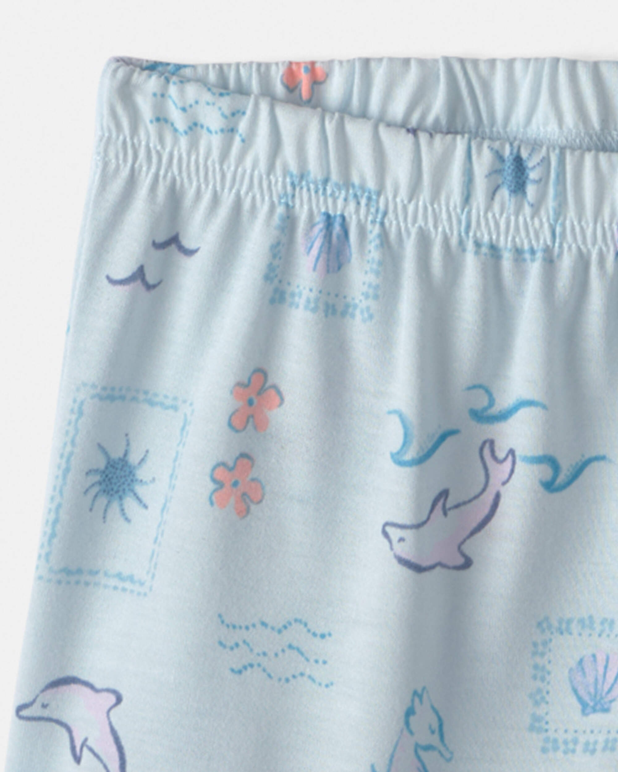 Girls 2-Piece Dolphin Sleeveless Pyjama Set - Blue