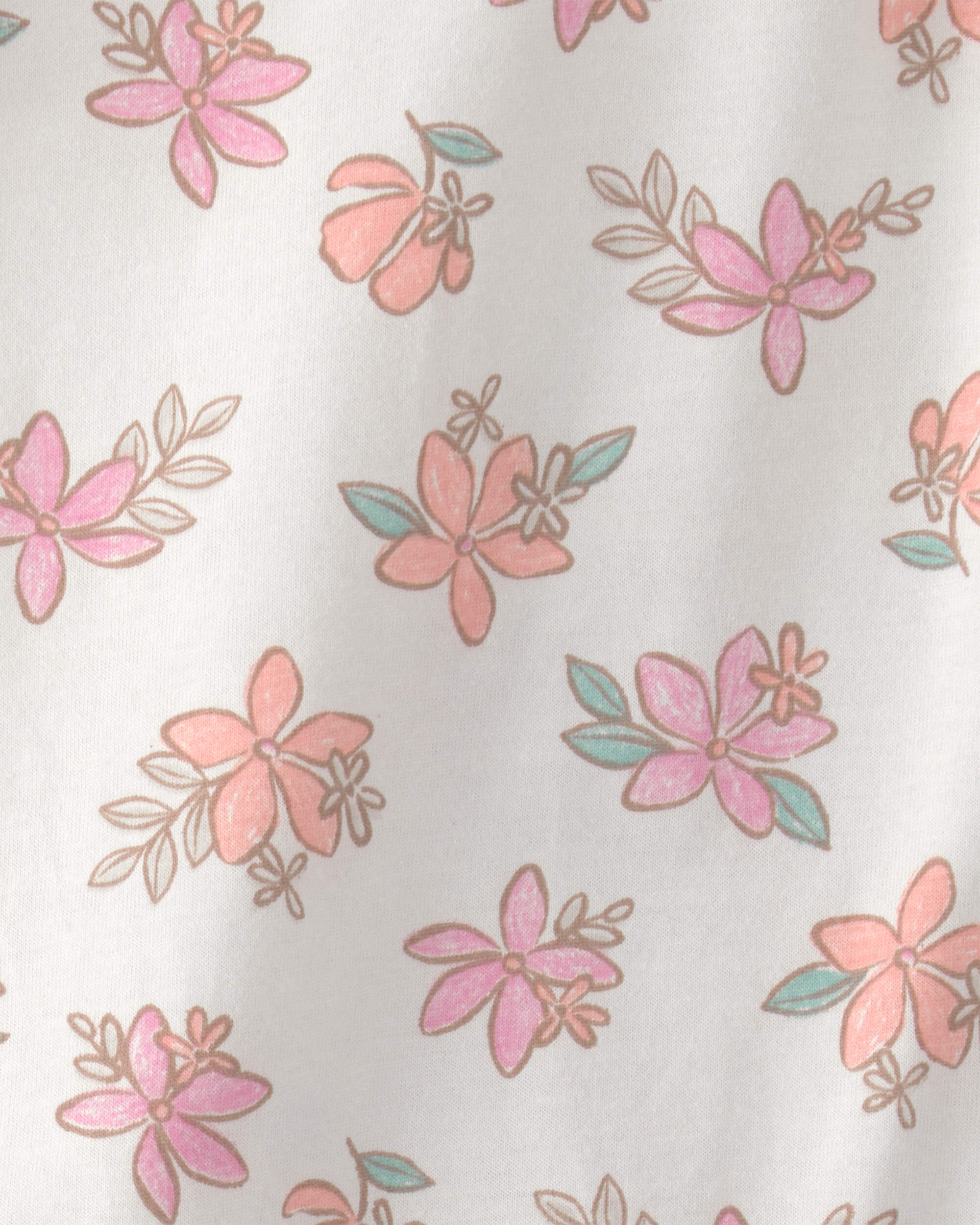 Baby Girl 2-Piece Floral Short-Sleeve Bodysuit & Short Set - Pink/White