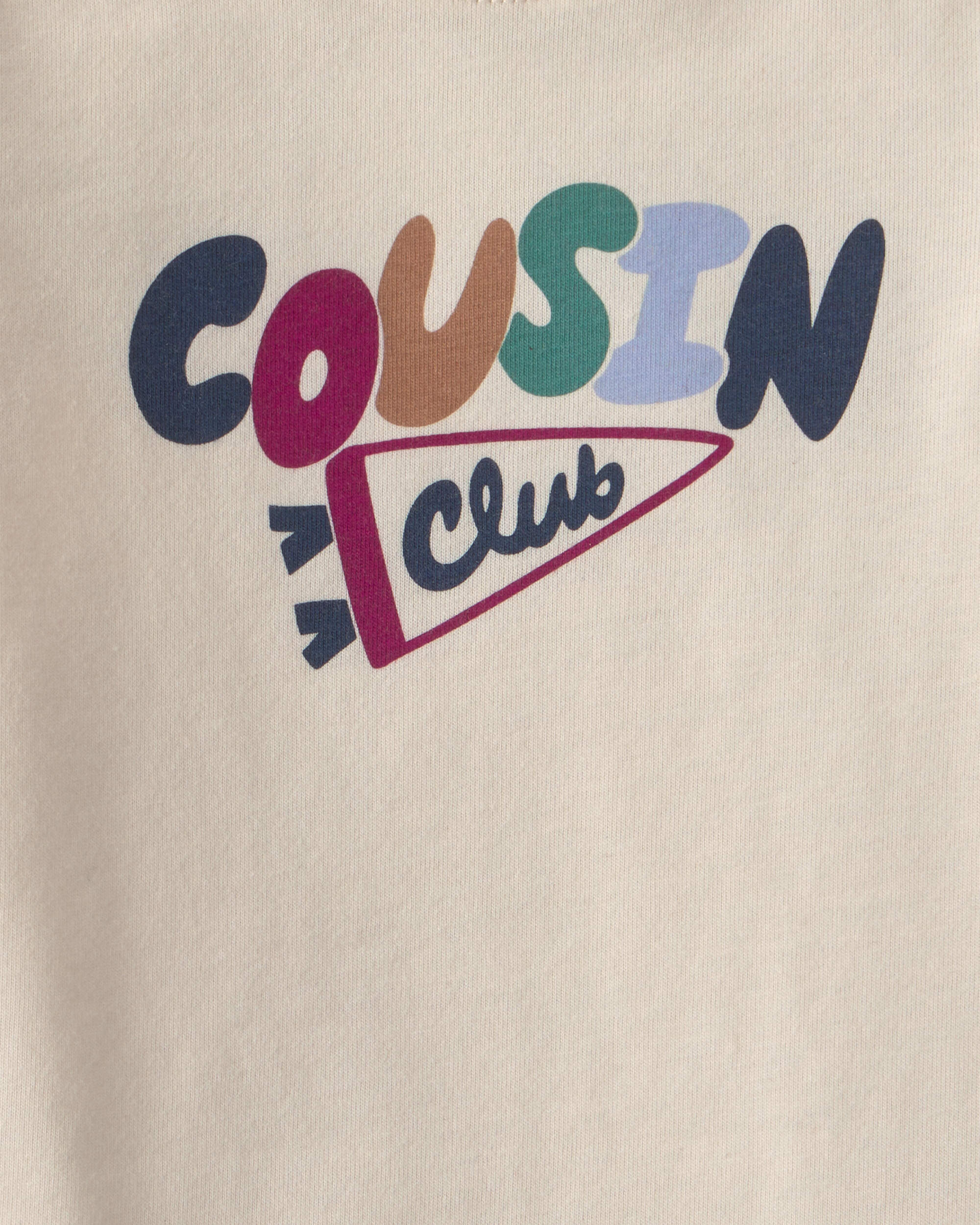 Baby 'Cousin Club' Long-Sleeve Graphic Bodysuit - Cream