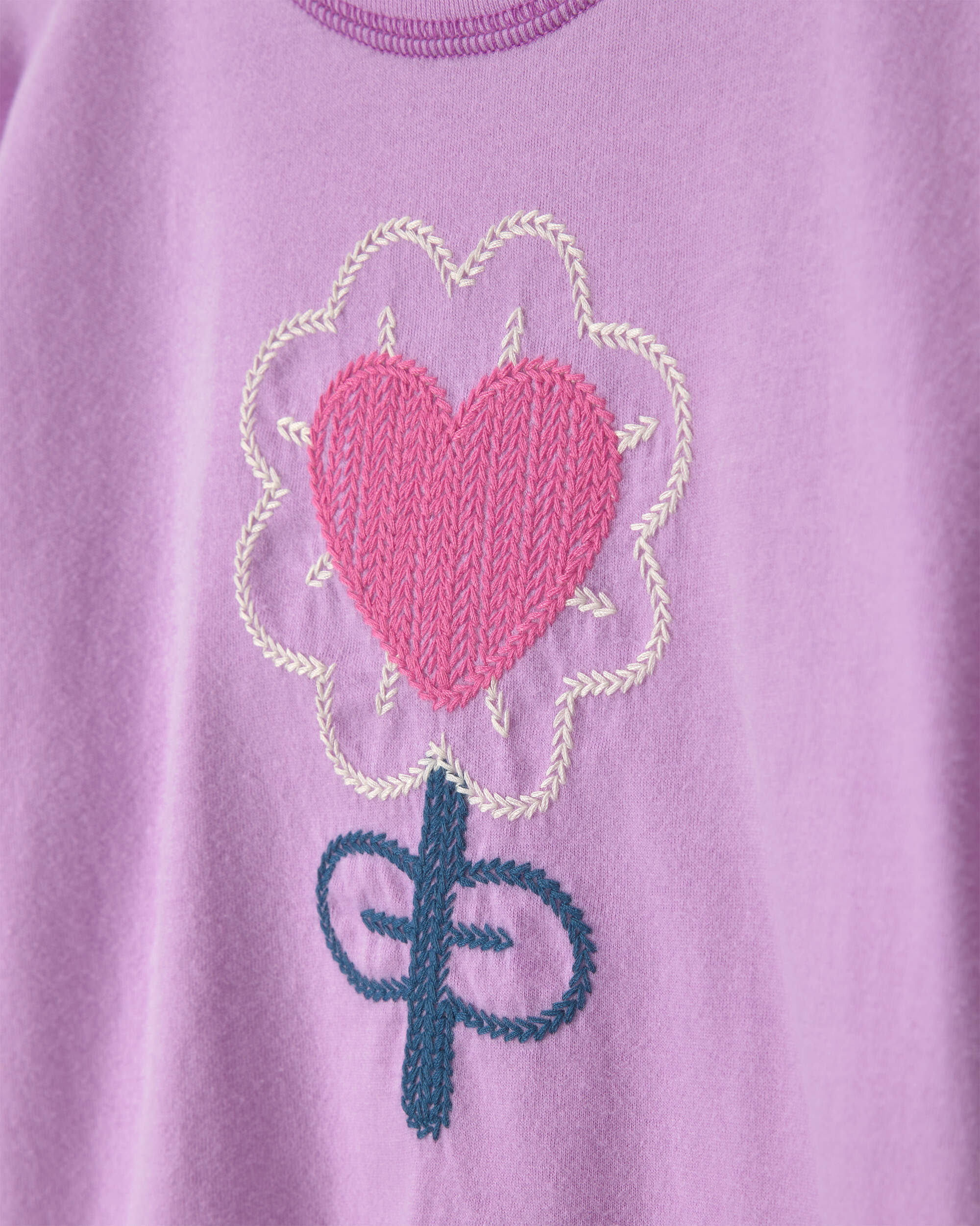 Toddler Girl Flower Long-Sleeve Top - Purple