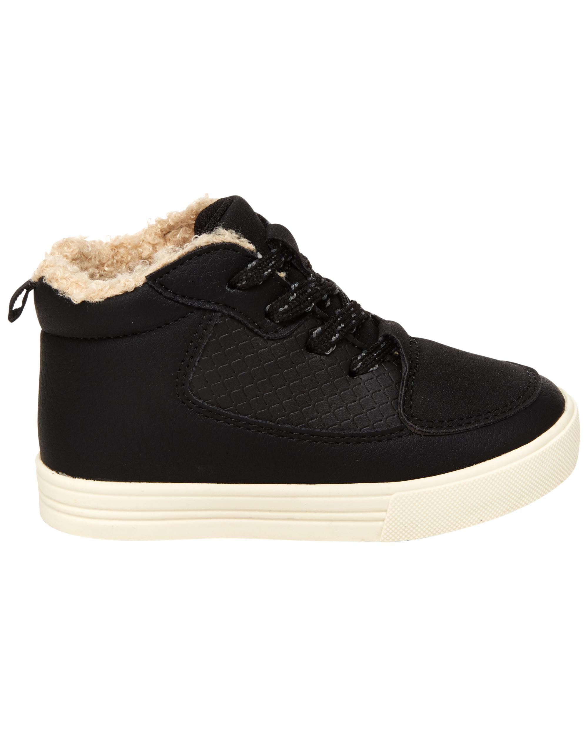 Toddler Sherpa Detail Lace-Up Sneakers