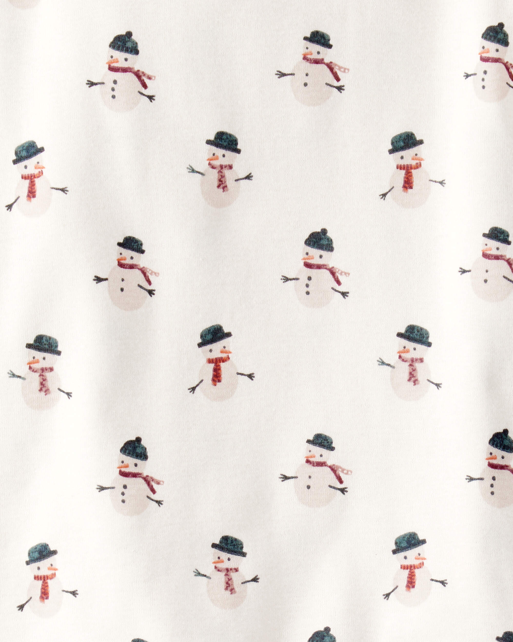 Kids 2-Piece Organic Cotton Pyjamas Snowman Print