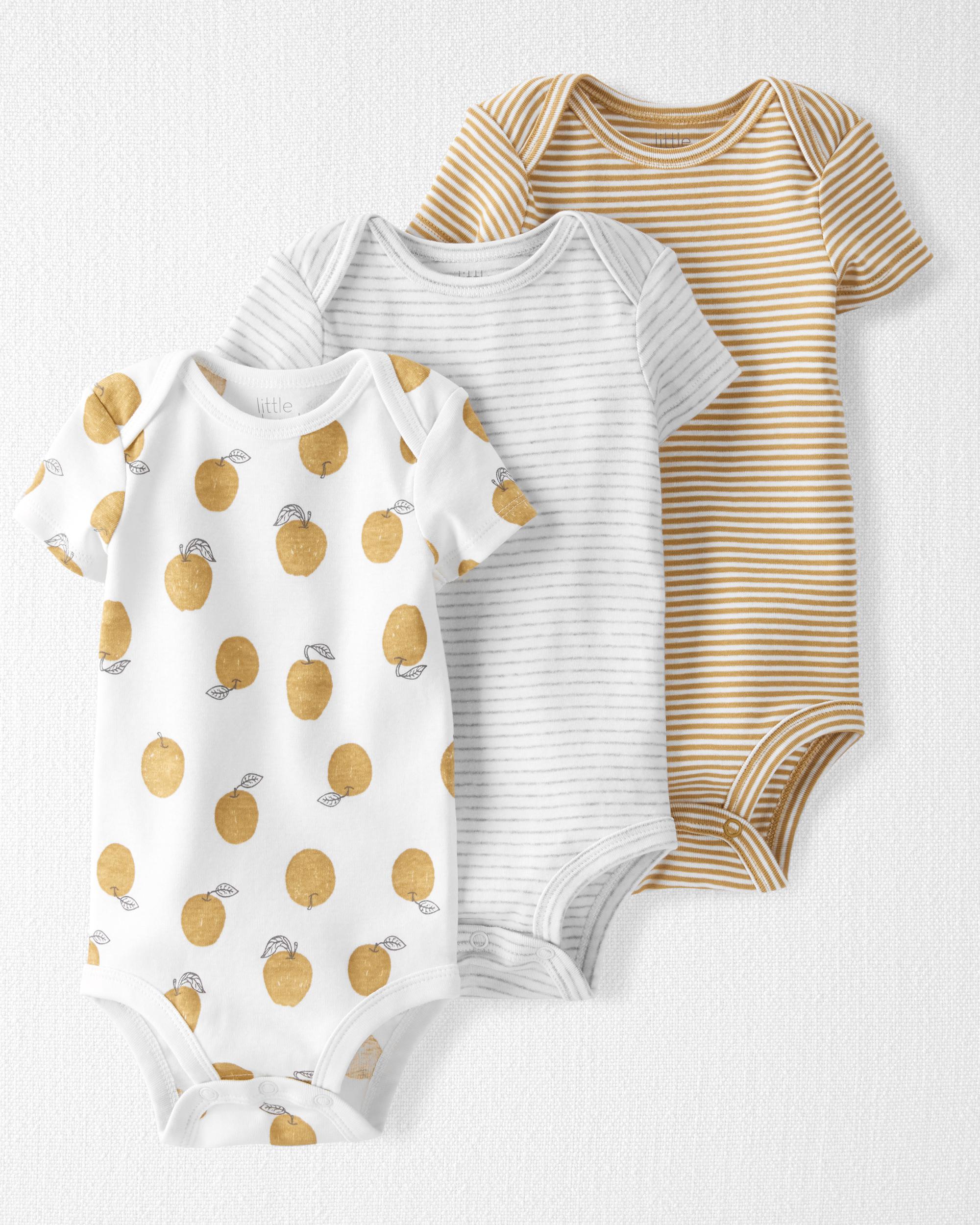 3Pack Organic Cotton Rib Bodysuits