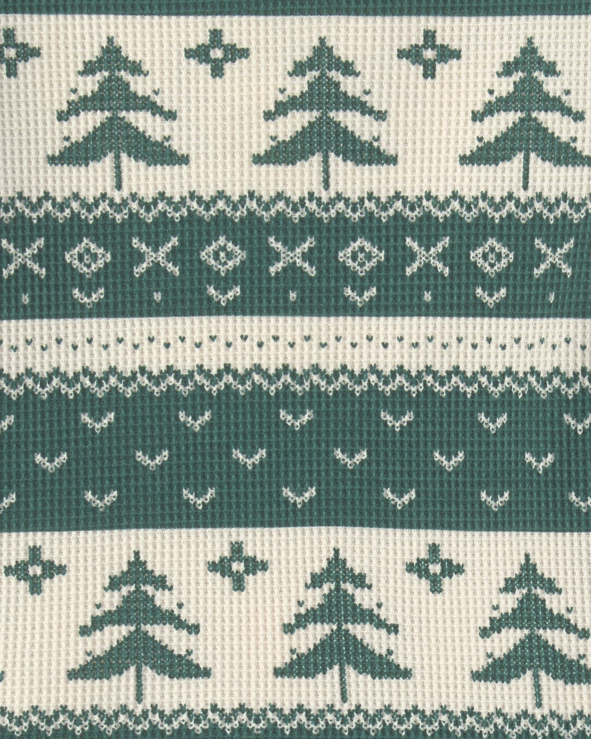Toddler 2-Piece Fair Isle Waffle Knit Pyjamas Made with Organic Cotton