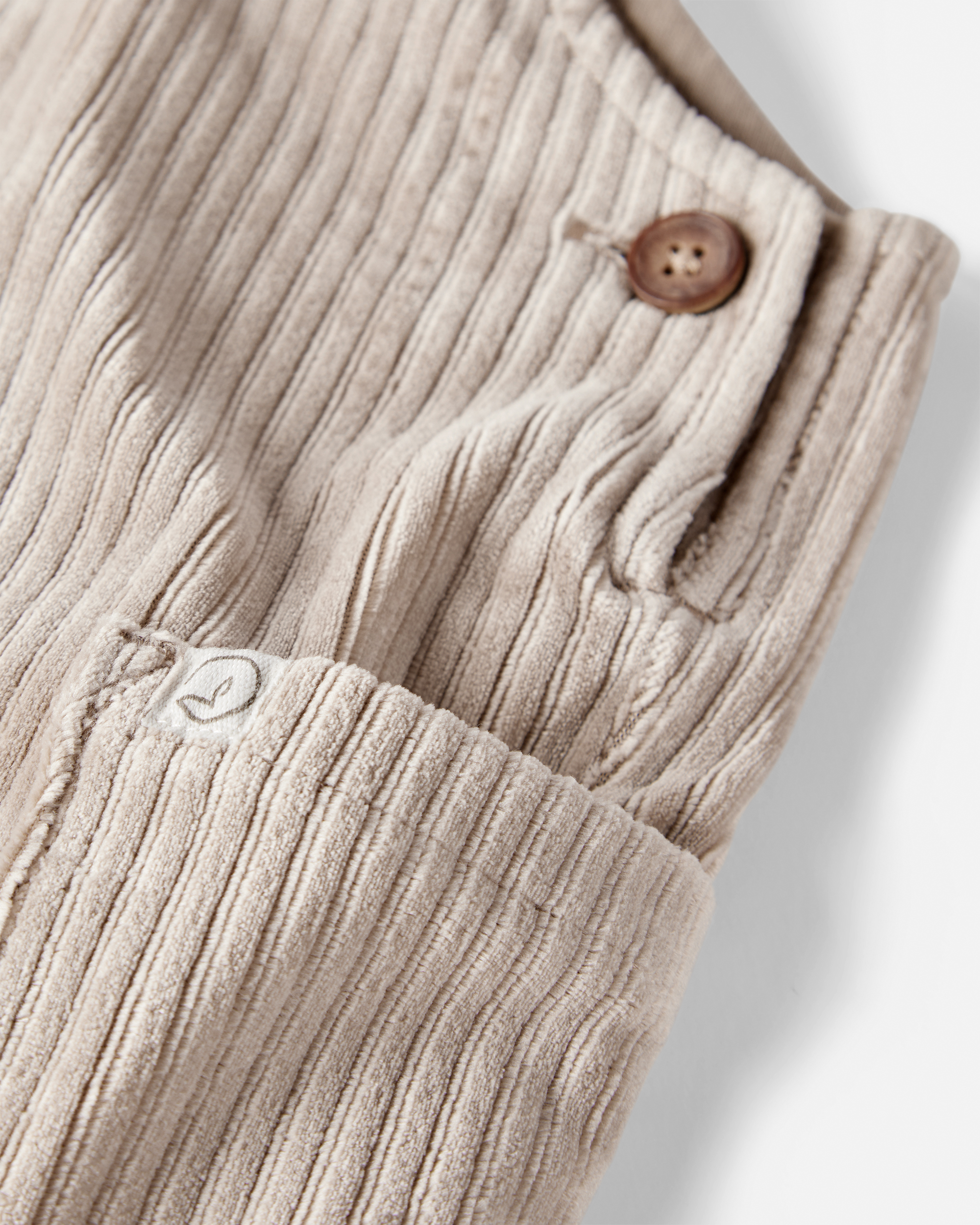 Baby Recycled Velour Overalls