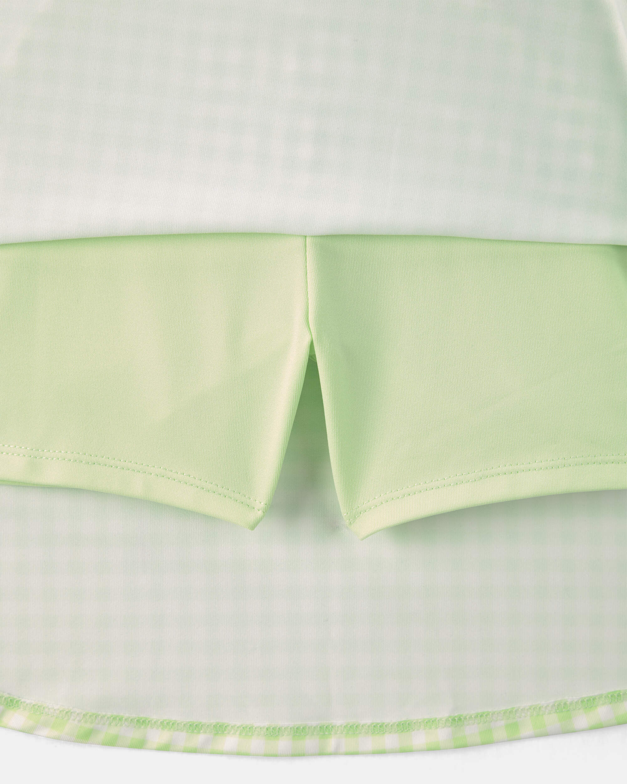 Girls Gingham Active Dress - Green