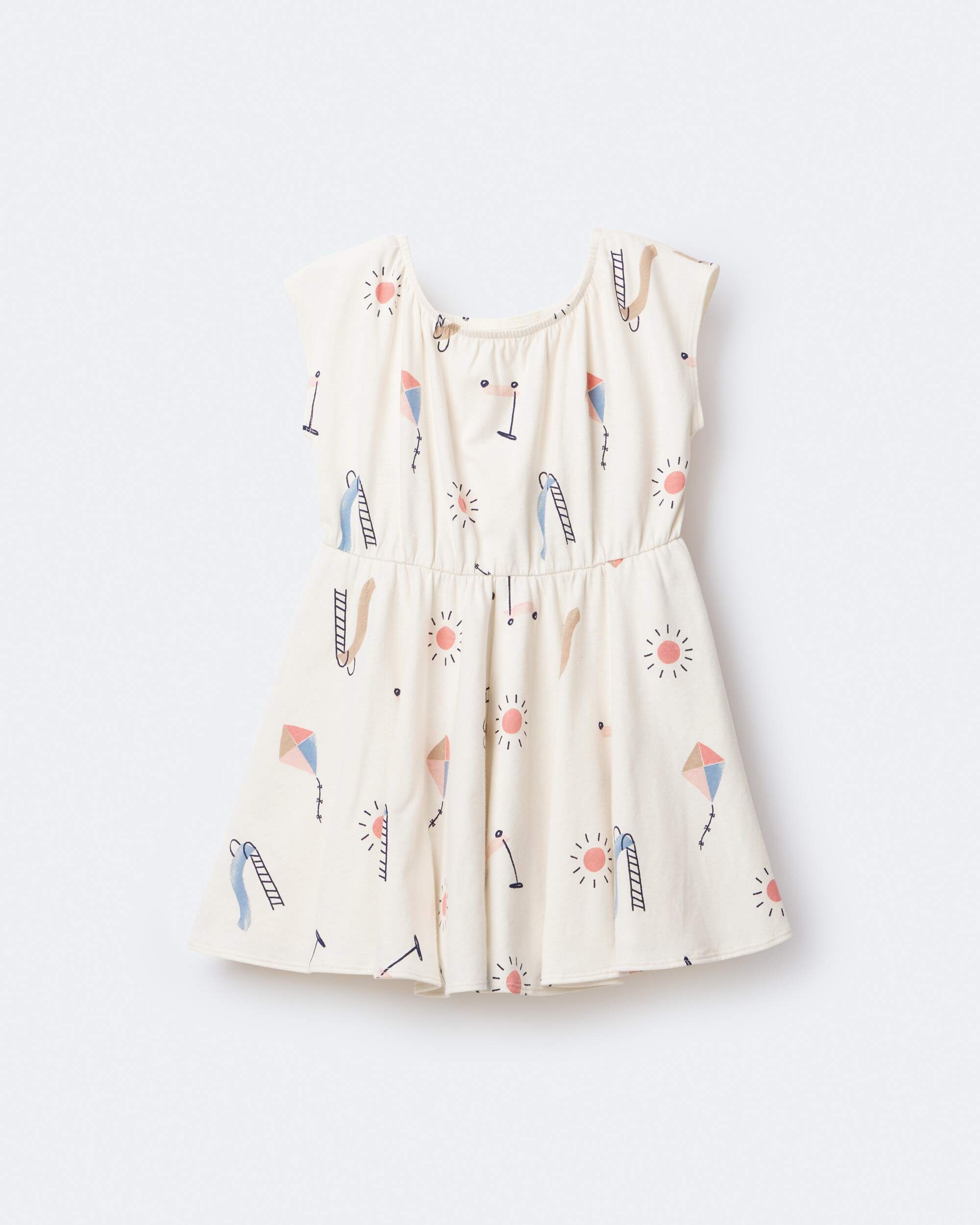 Toddler Girl Avenue Twirl™ Dress Park Day Print - Cream