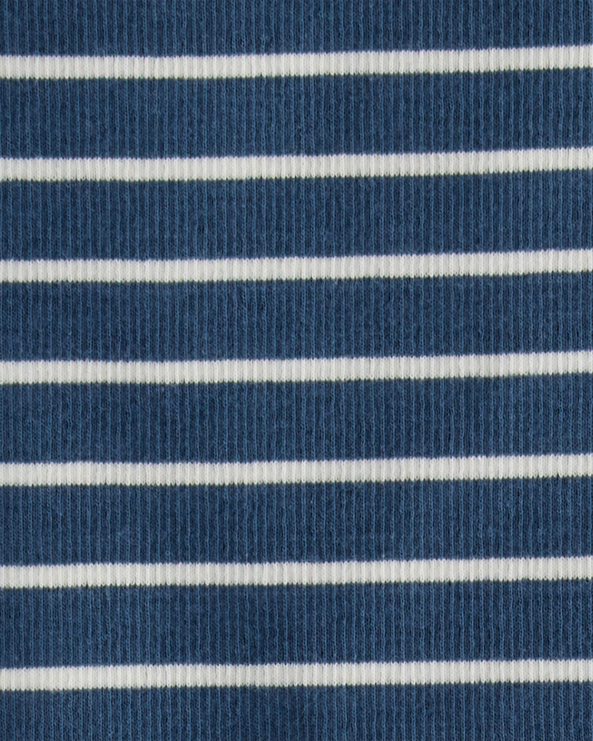 Toddler Organic Cotton Pyjama Set Stripes-Blue