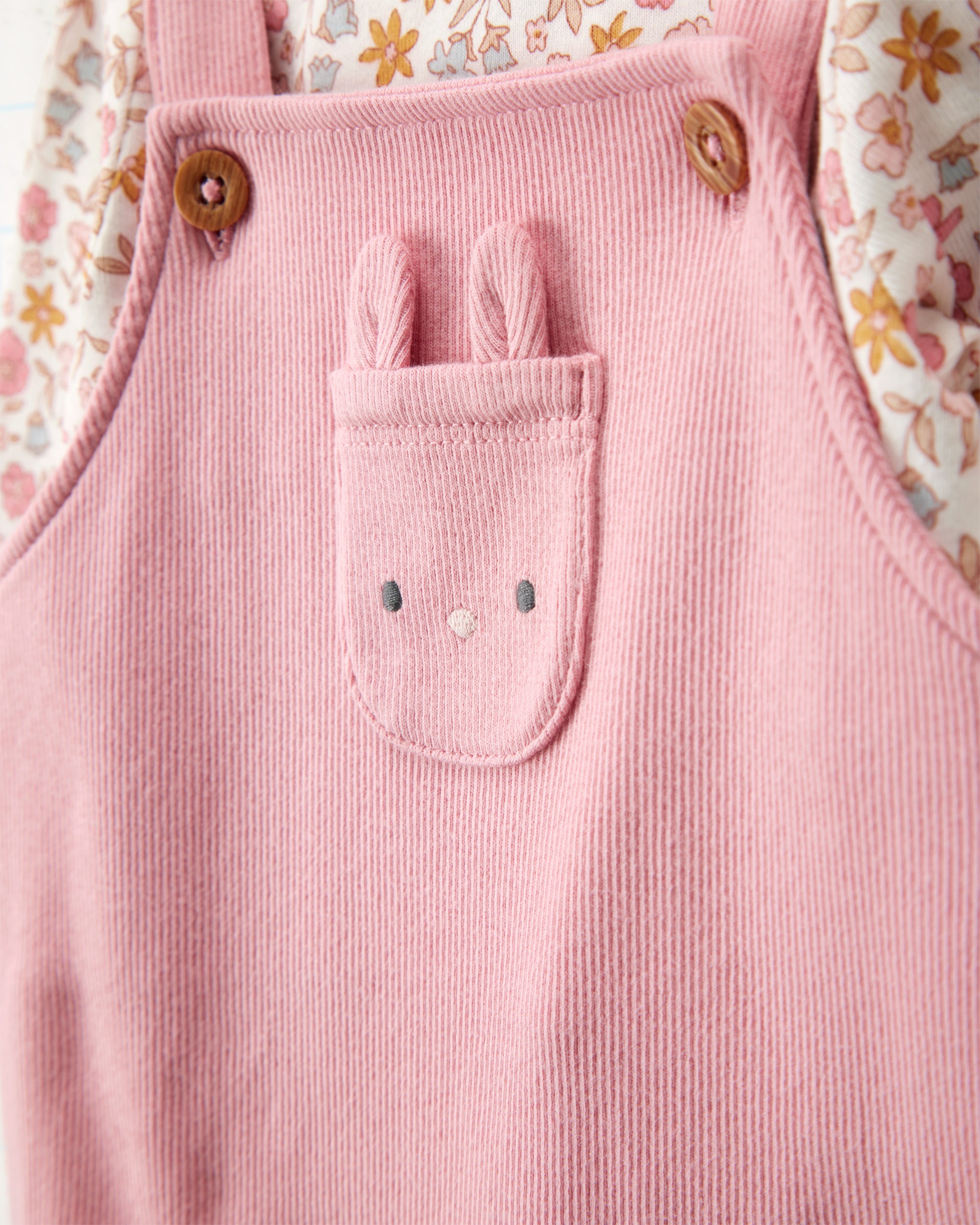 Baby Girl 2-Piece Floral Long-Sleeve Tee & Coverall Set