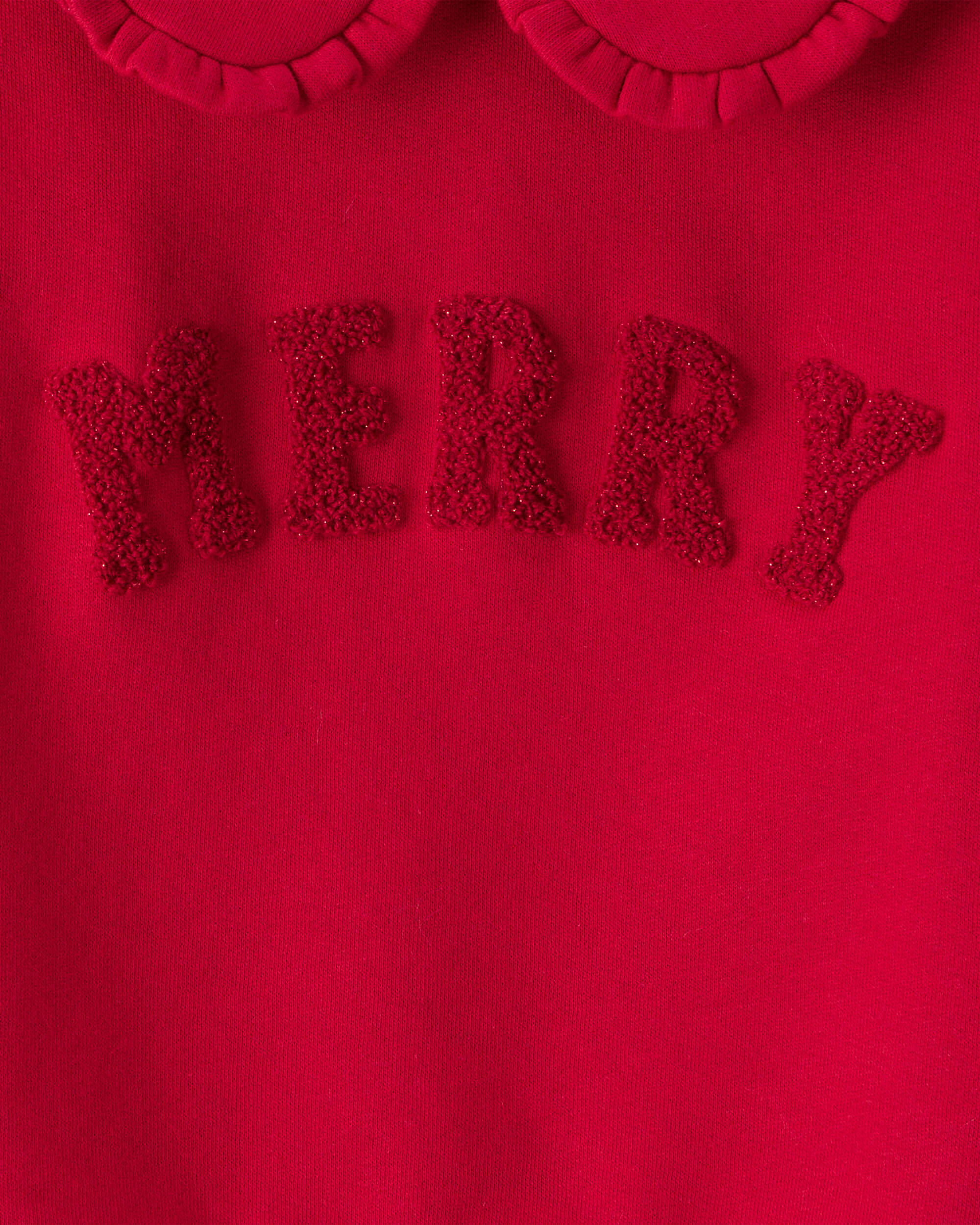 Toddler Girl Christmas Merry Long-Sleeve Pullover Sweatshirt - Red