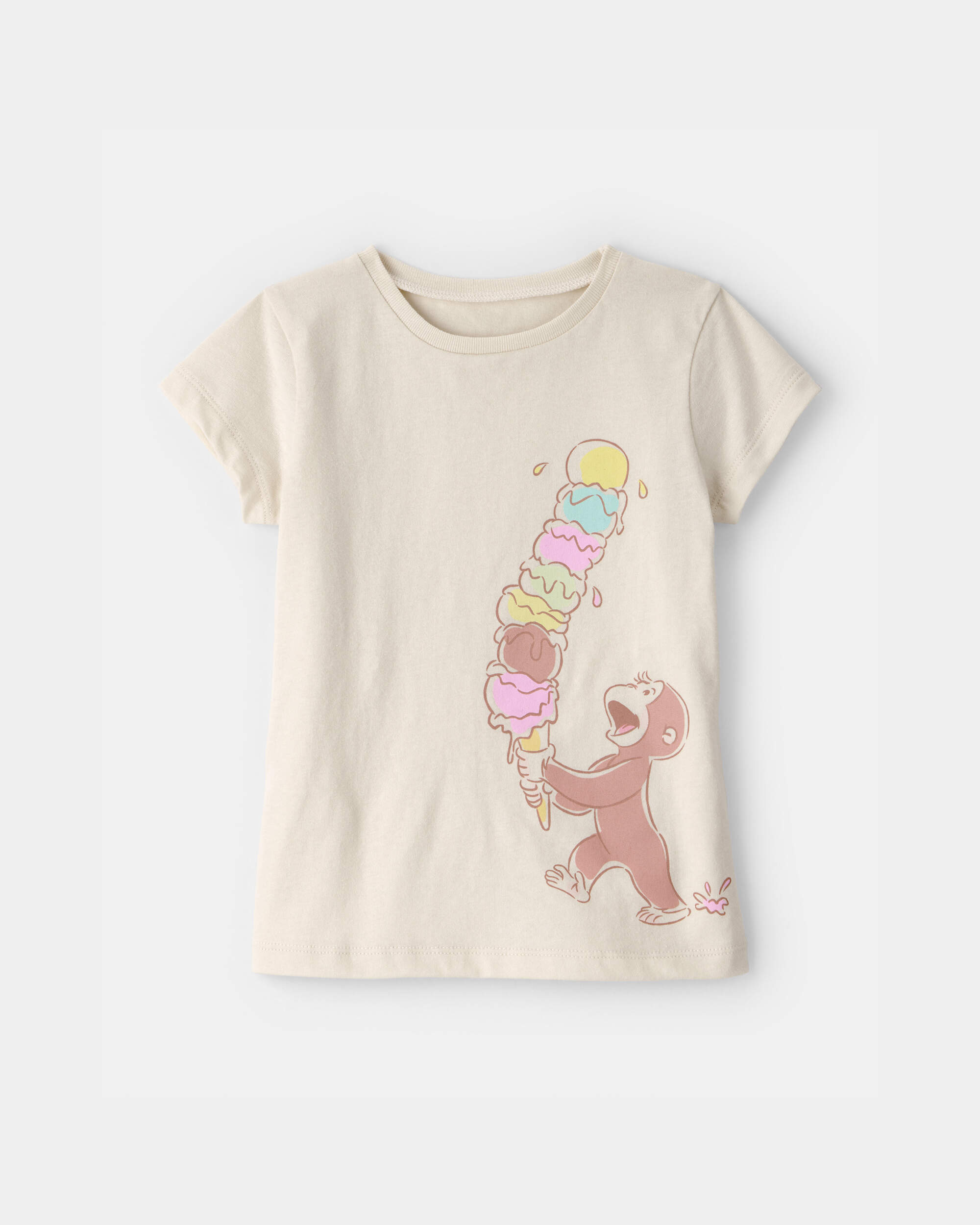 Toddler Girl Curious George Ice Cream Graphic Tee