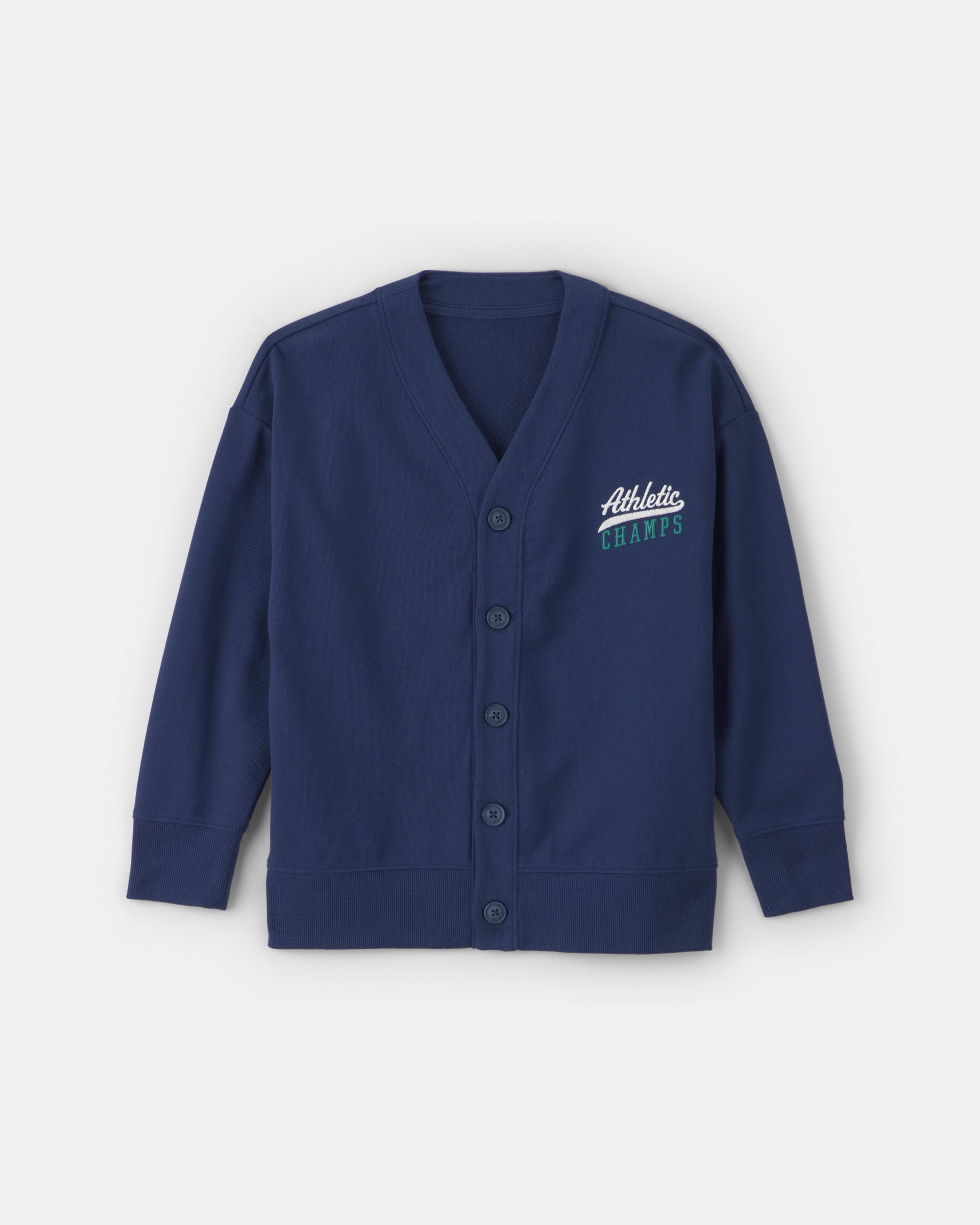 Boys 'Athletic Champs' Game Day French Terry Cardigan - Navy Blue