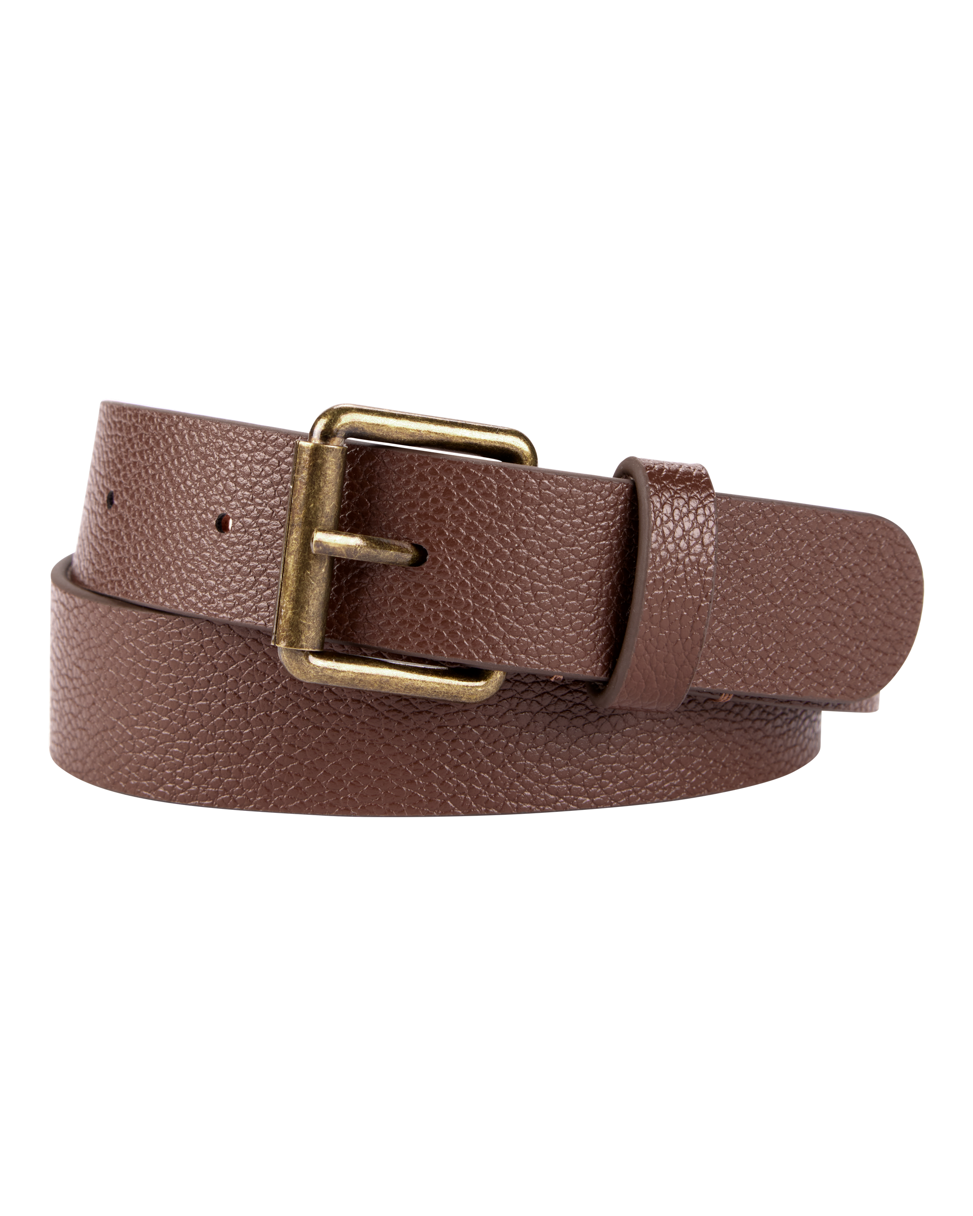 Faux Leather Belt - Brown