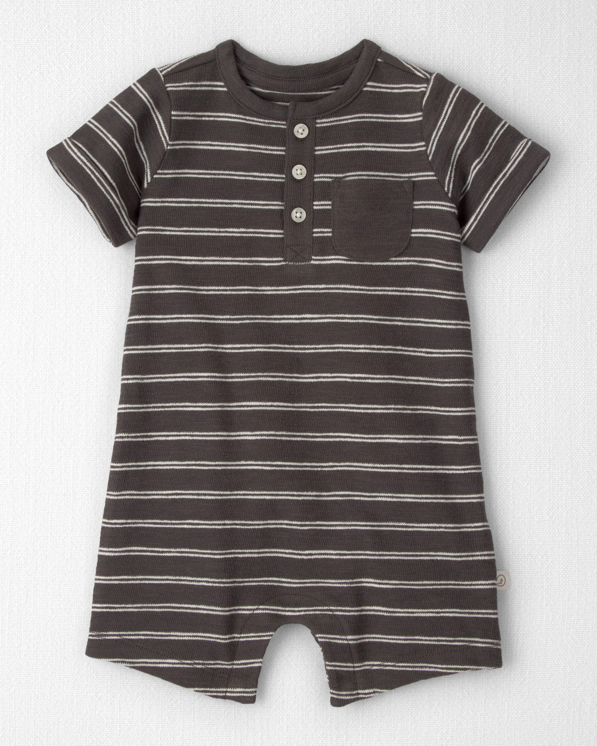 Baby Romper Made with Organic Cotton Stripes