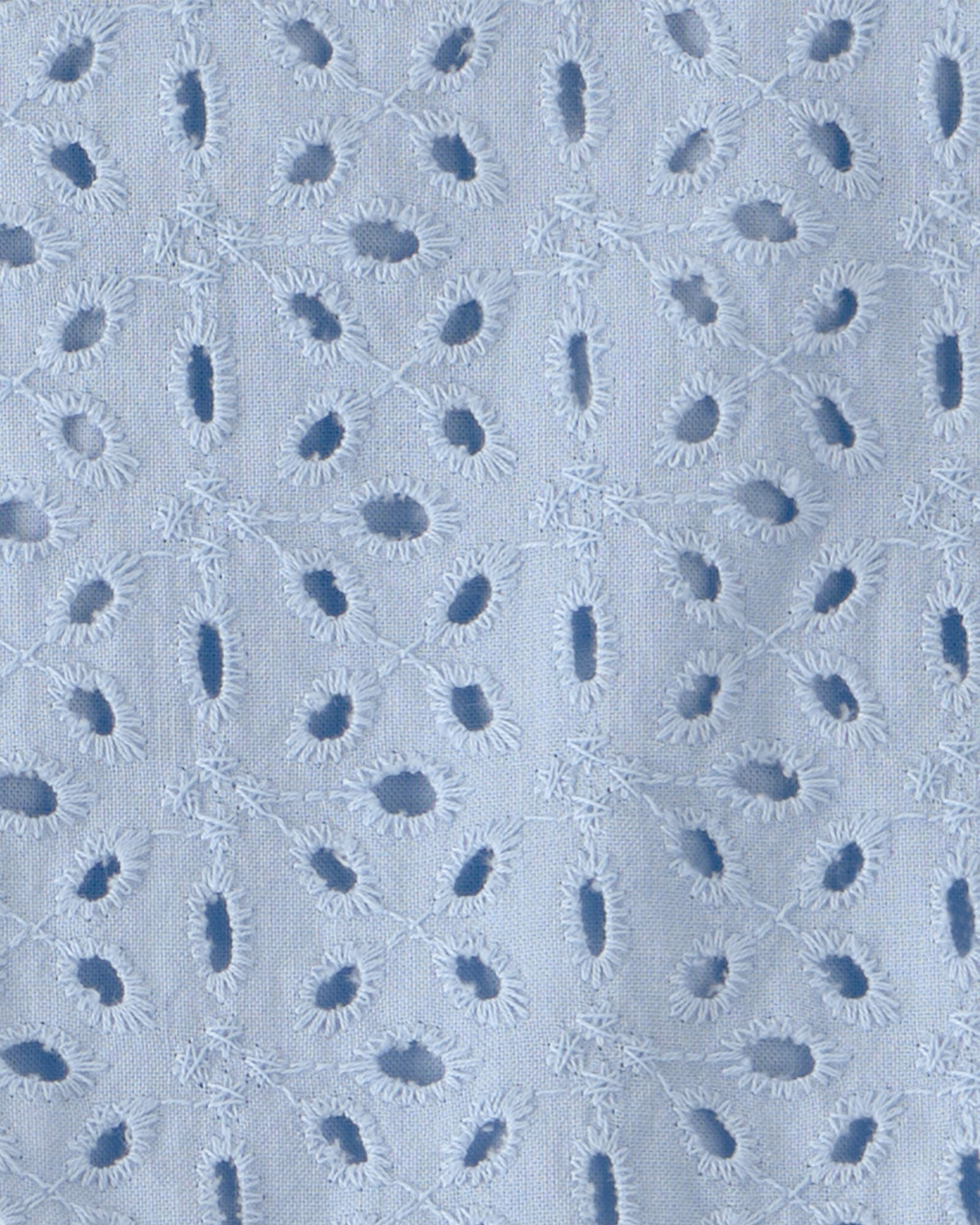 Baby Girl 3-Piece Organic Cotton Outfit Set Blue Eyelet