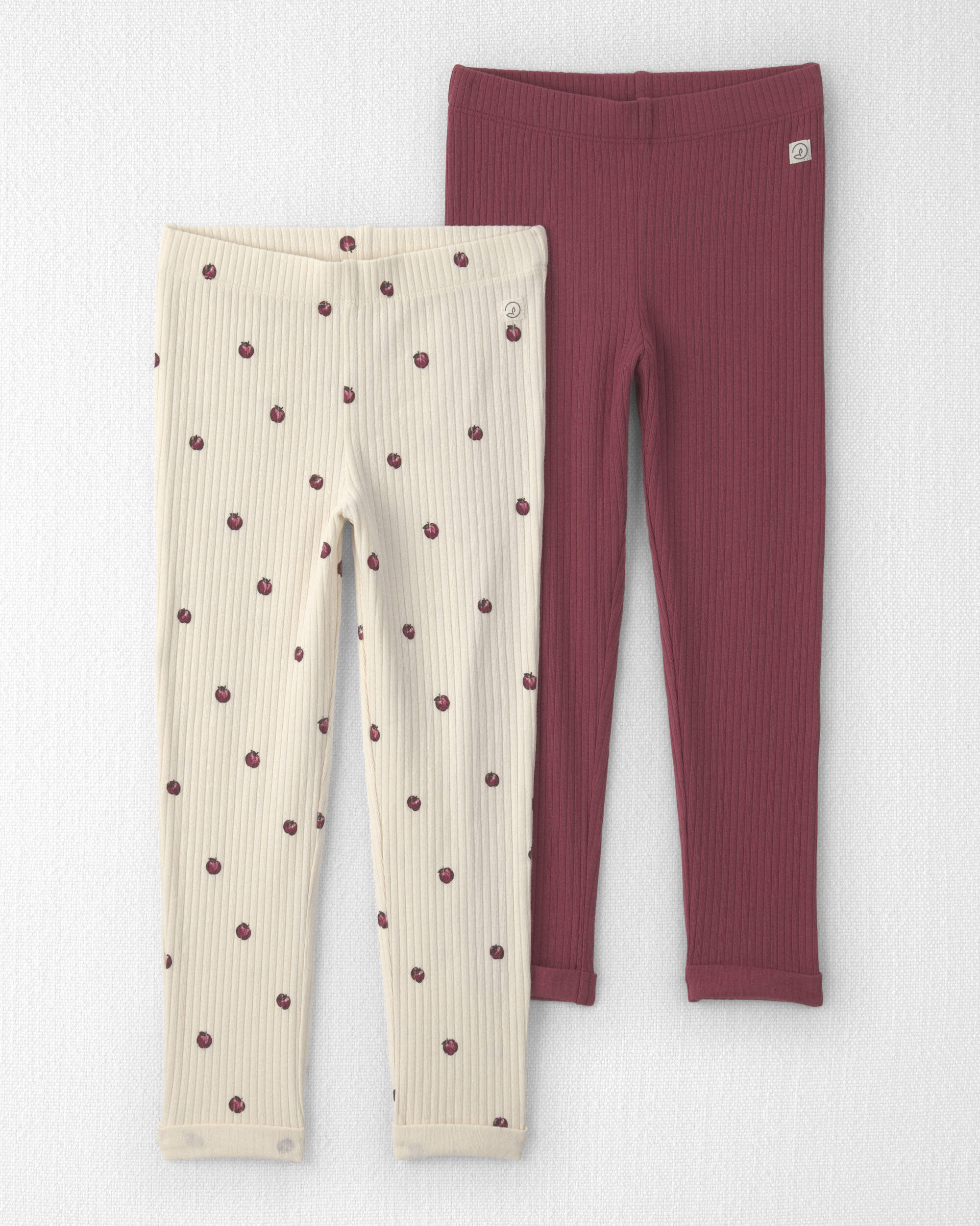 Toddler Girl 2-Pack Organic Cotton Leggings