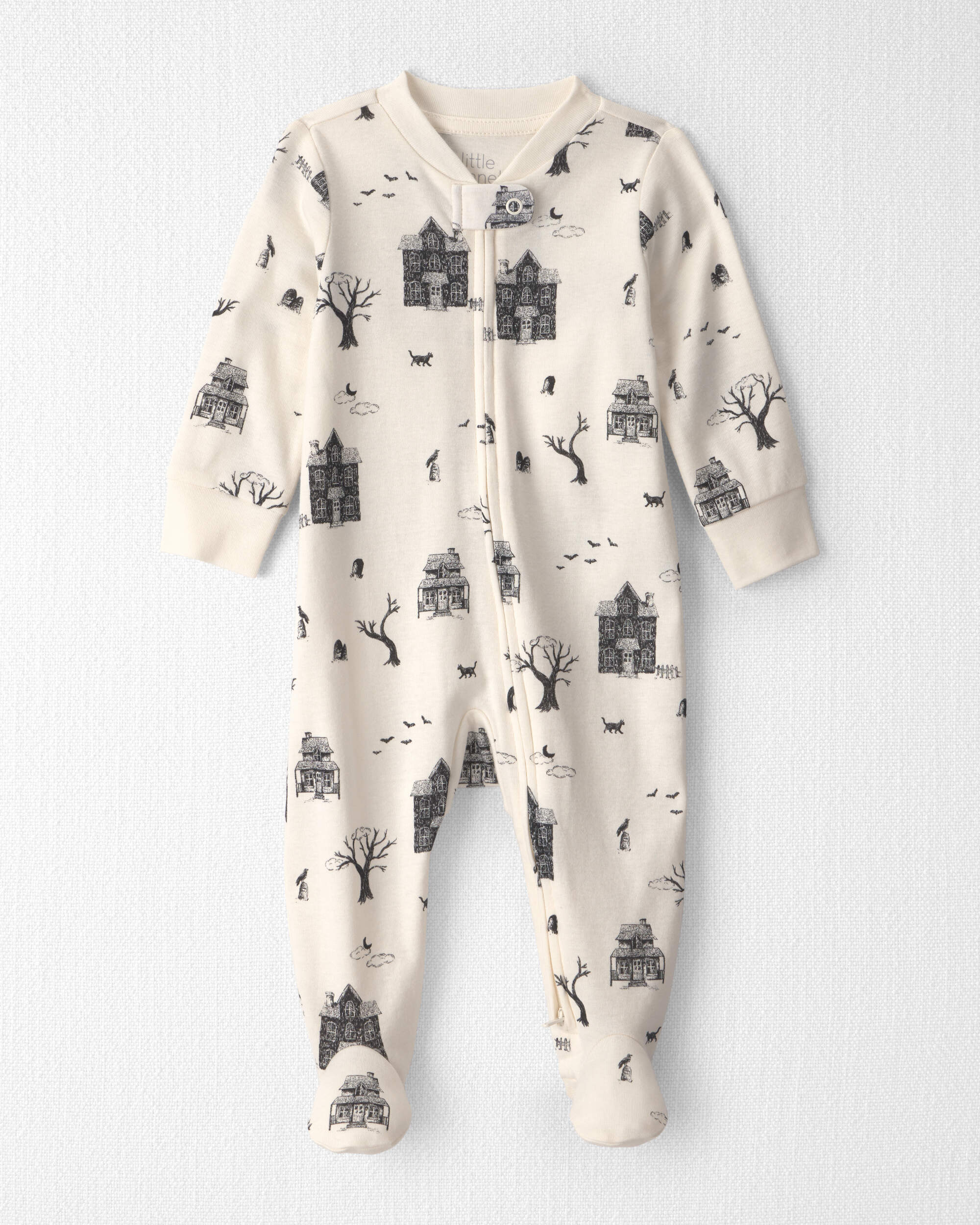 Baby Organic Cotton Sleeper Spooky Village