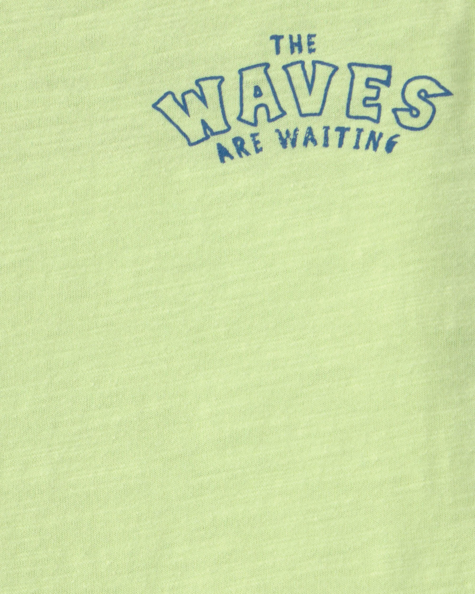 Toddler Boy Surfing Crab Tank Top - Green