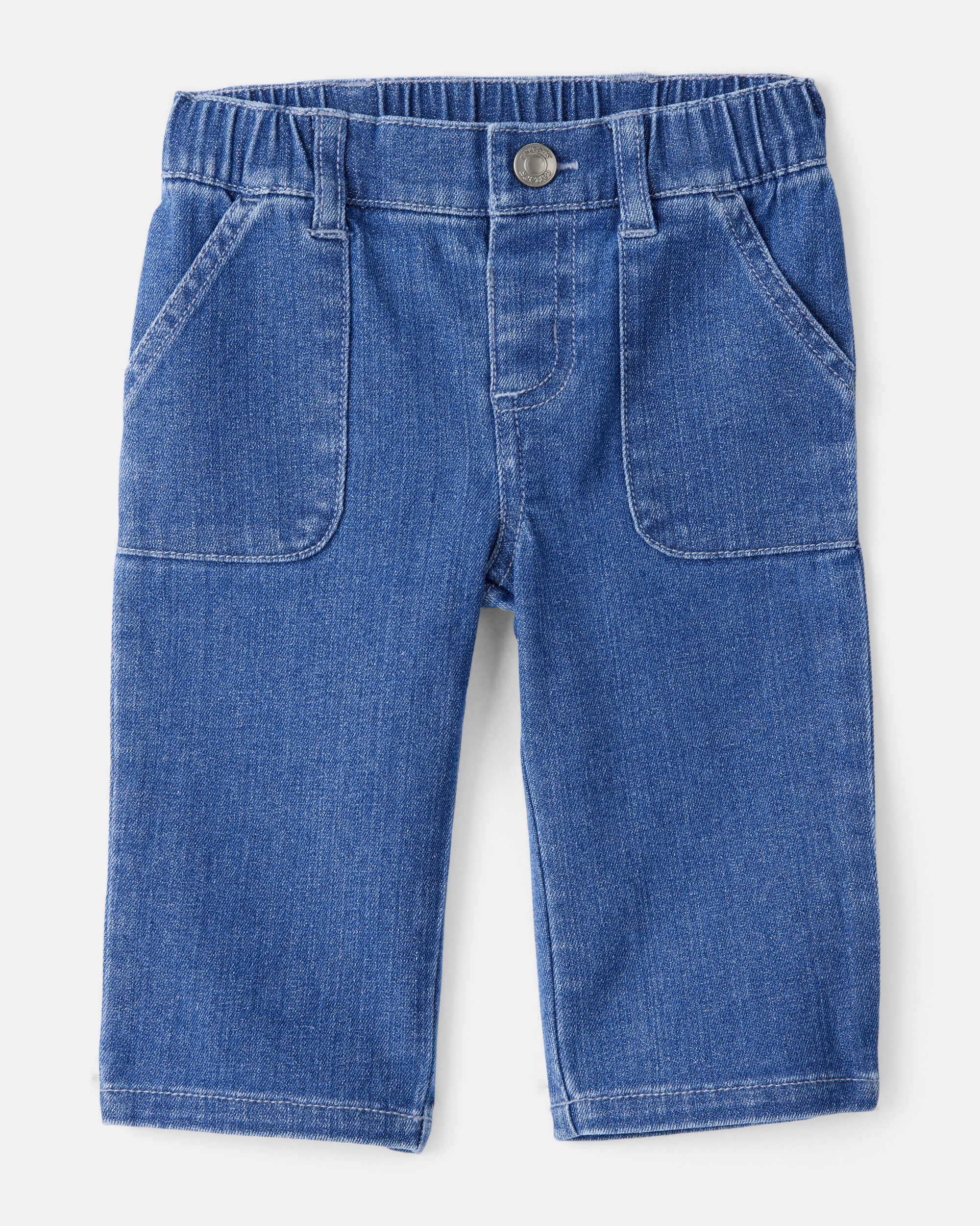 Baby Girl 2-Piece Floral Collared Shirt & Pant Set - Maroon/Blue