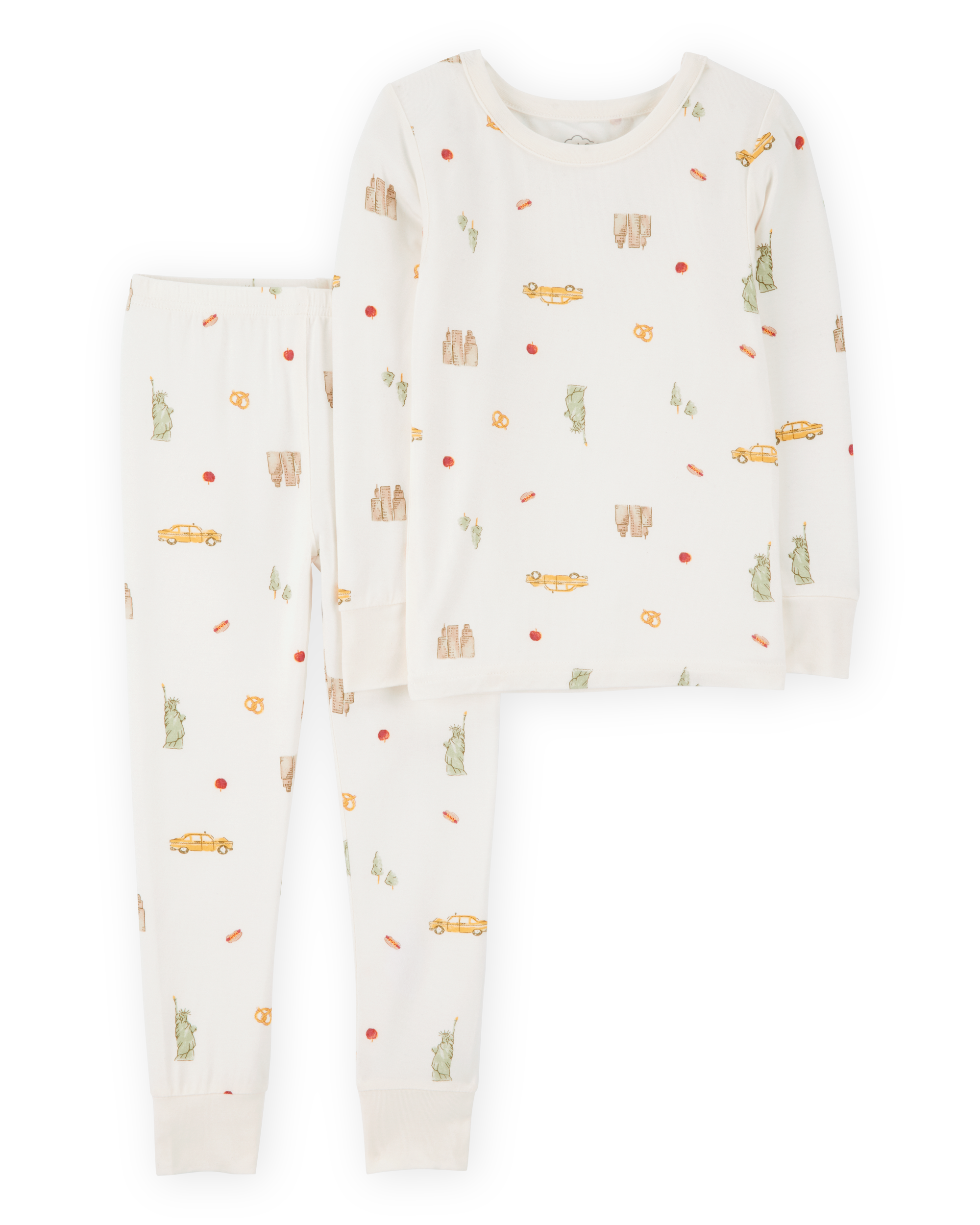 Toddler New York City Print PurelySoft 2-Piece Pyjamas - Ivory