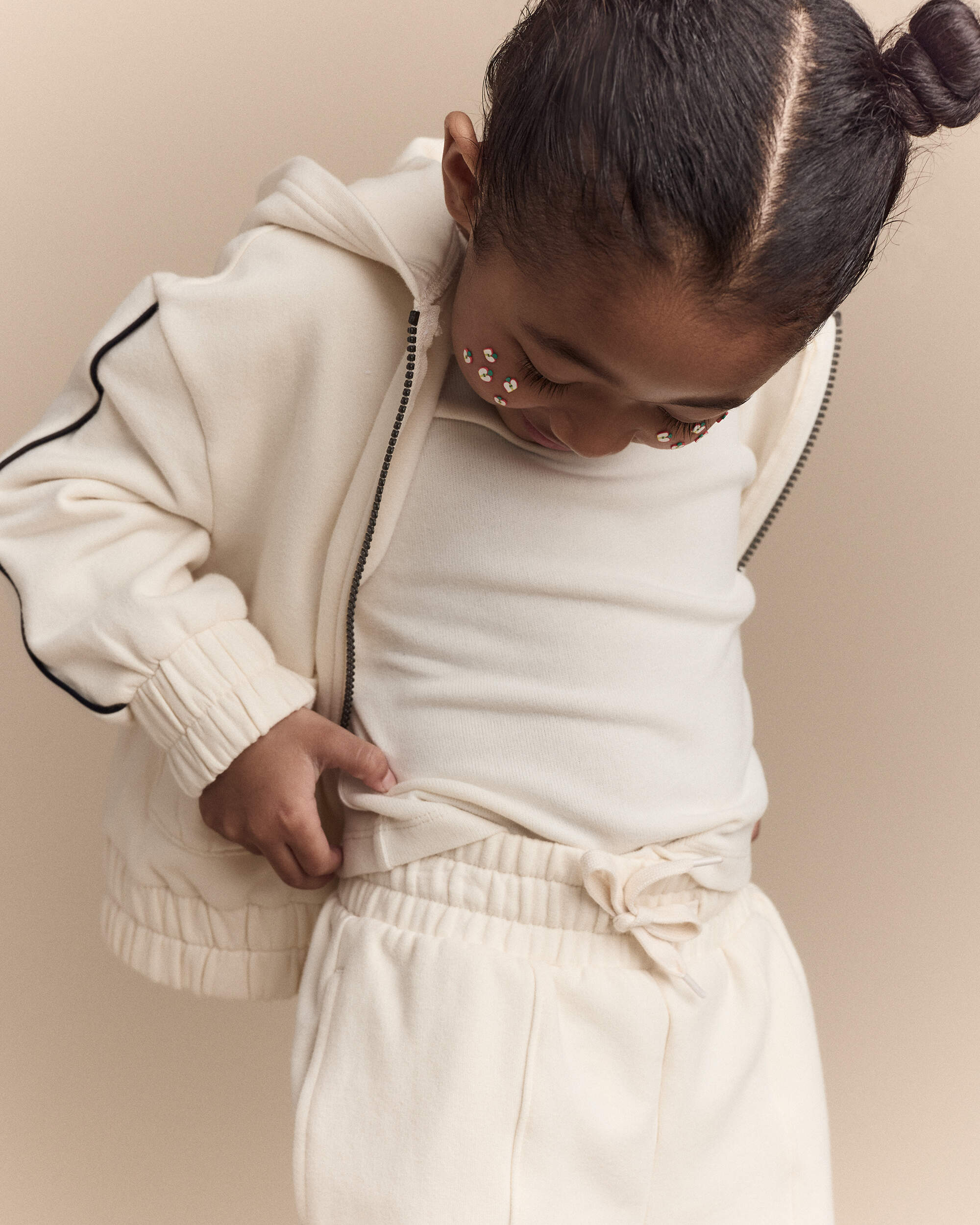 Toddler Girl Dolman-Sleeve Miriam Tee - Cream