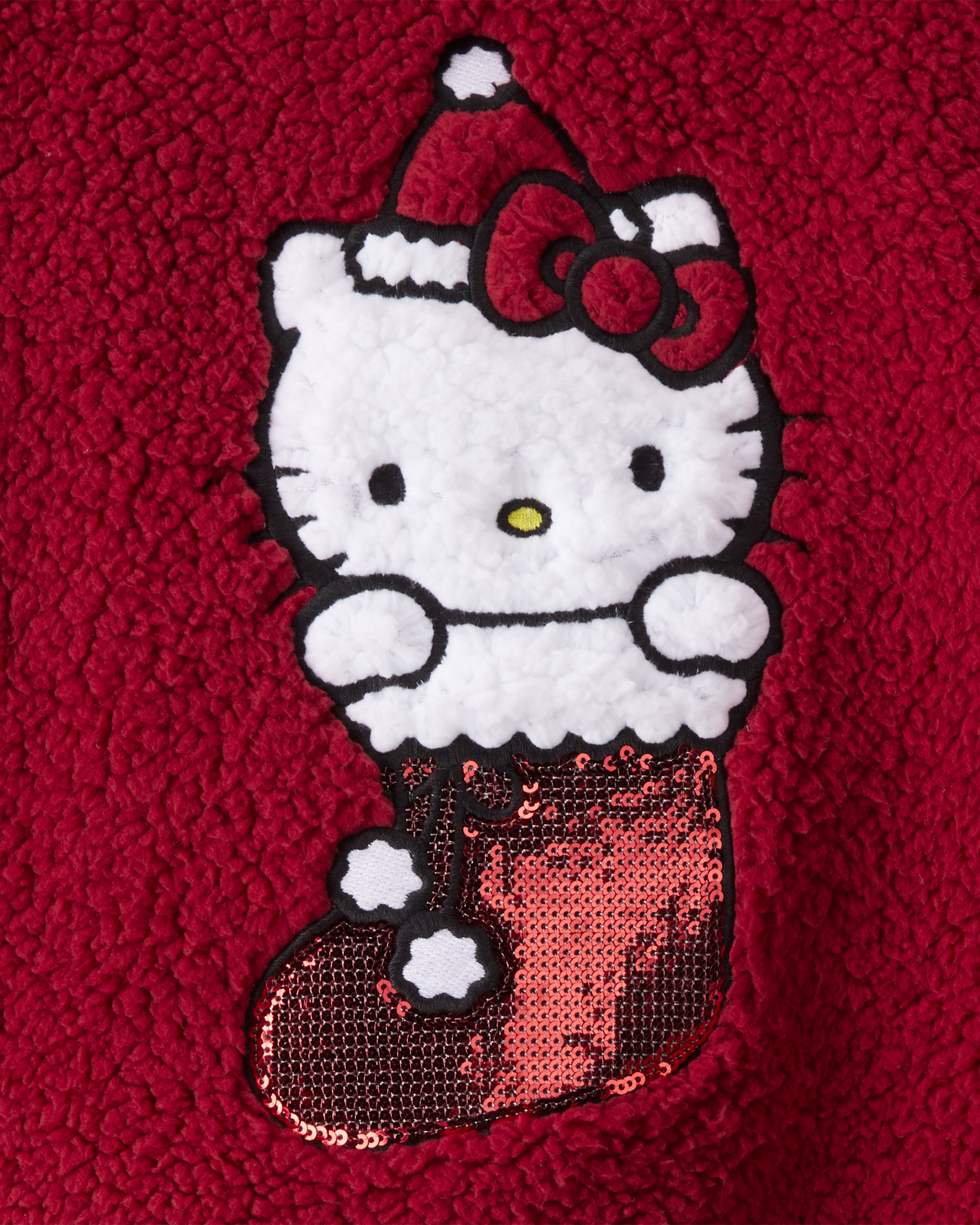 Toddler Girl Hello Kitty® Sherpa Pullover Sweatshirt - Red