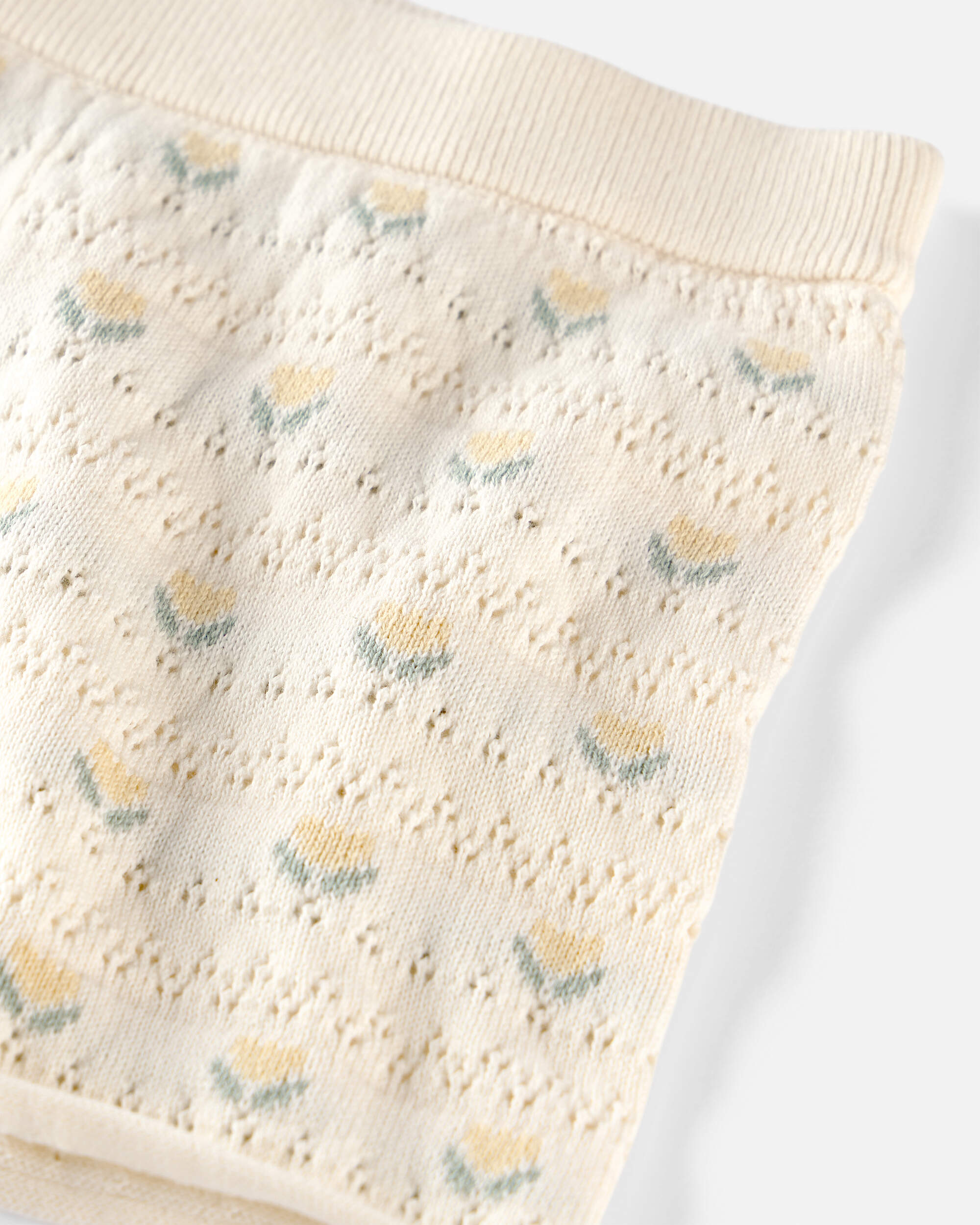 Girls Organic Cotton Sweater Knit Set Honey Floral Print