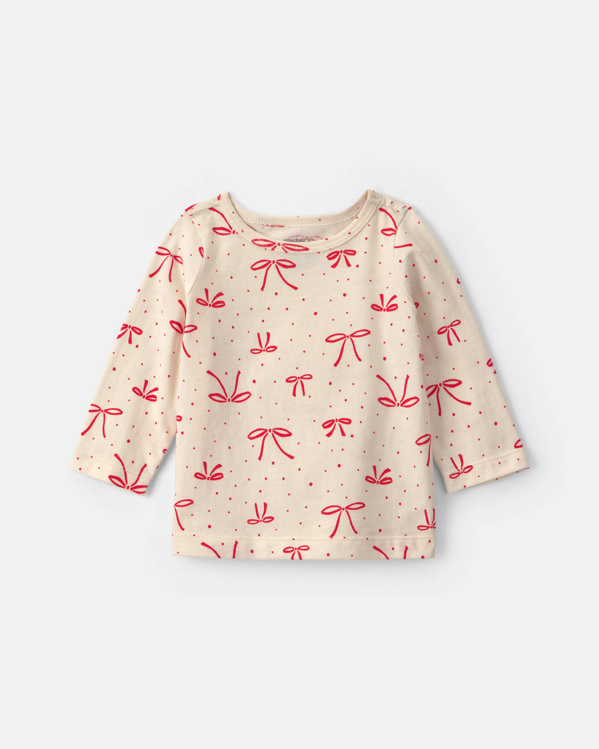 Baby Girl 3-Piece Bow Corduroy Long-Sleeve Dress Set - Red