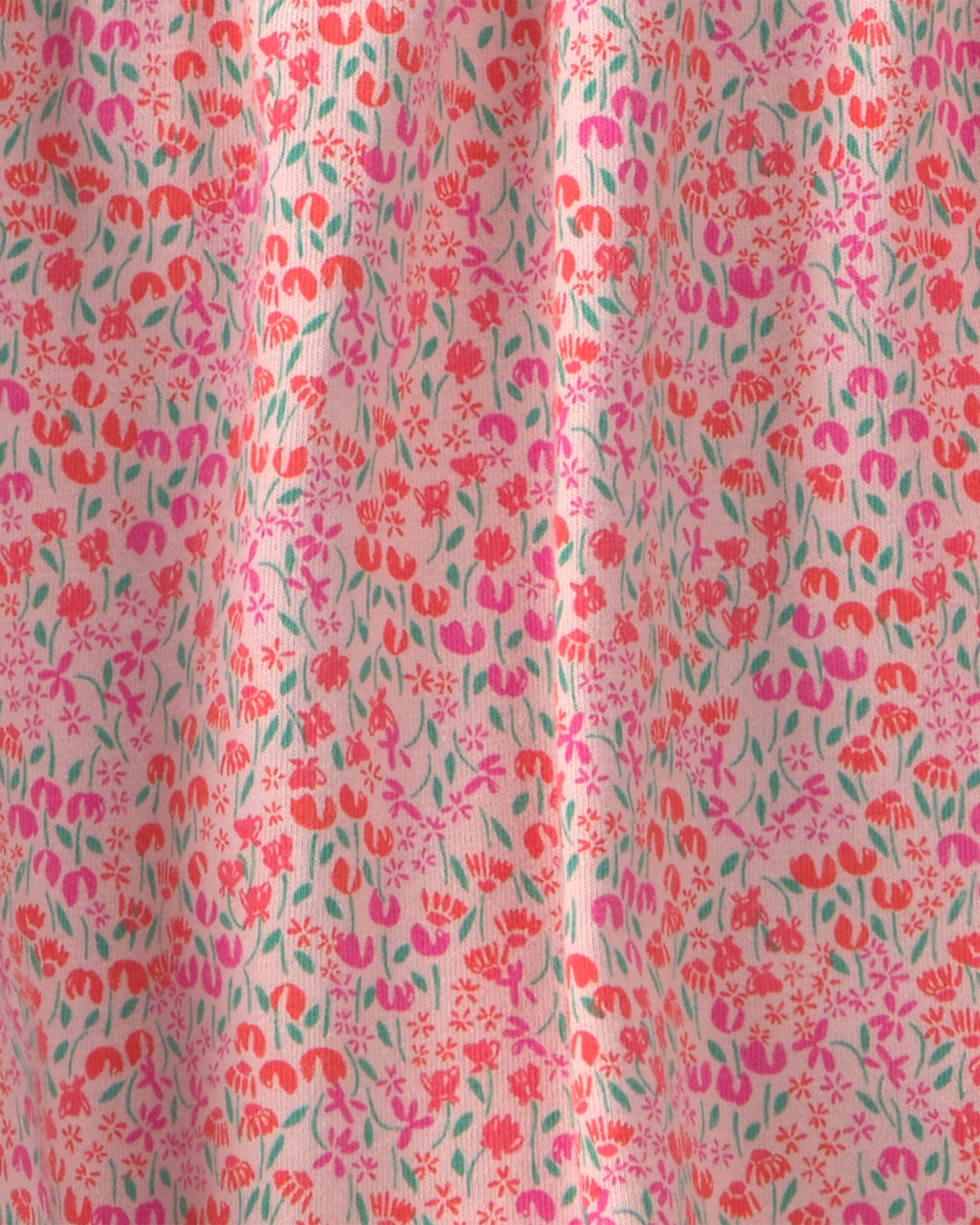 Girls 2-Piece Ruffle-Sleeve Top & Short Set - Pink