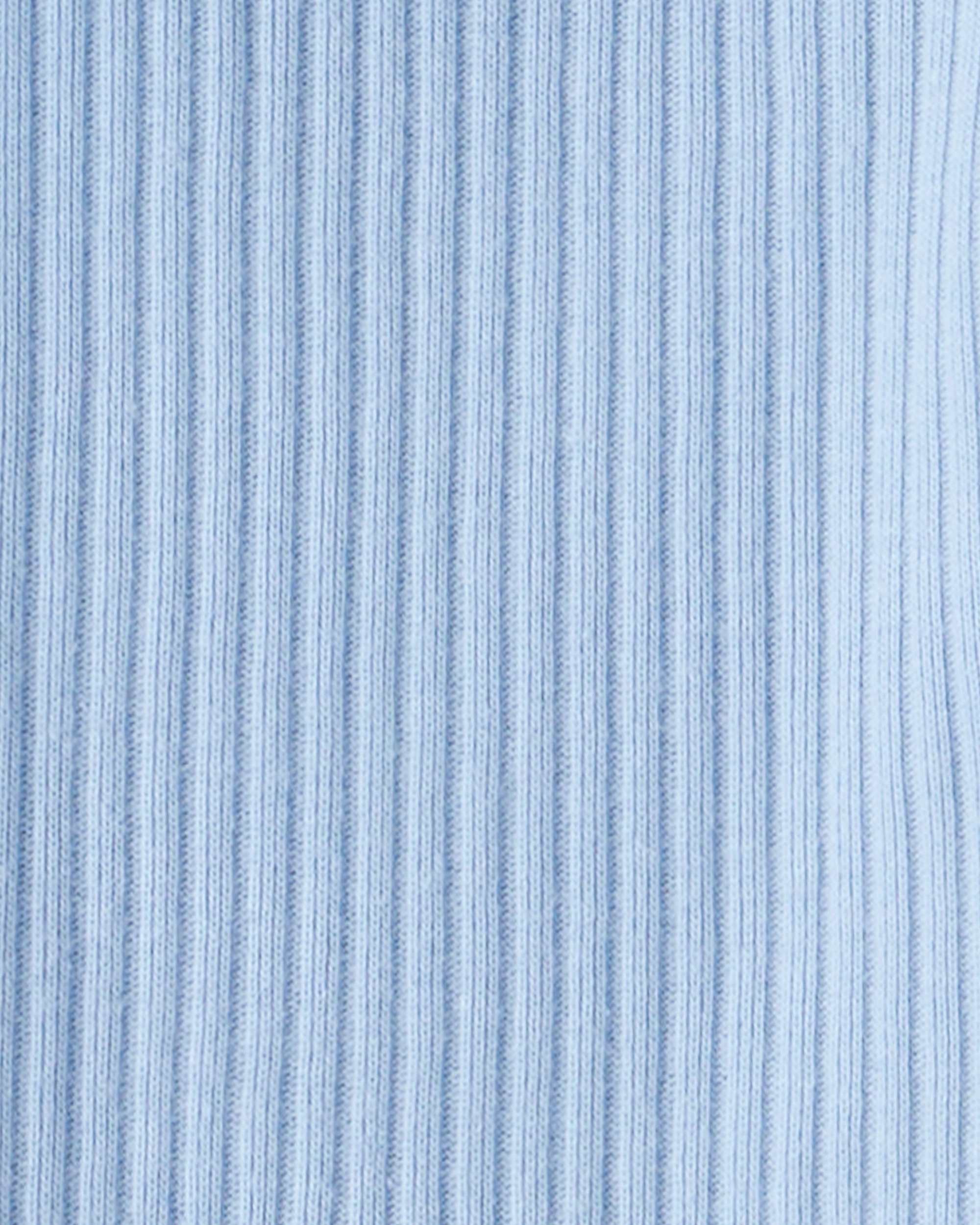 Baby Girl 3-Piece Floral Collared Cardigan Outfit Set - Blue