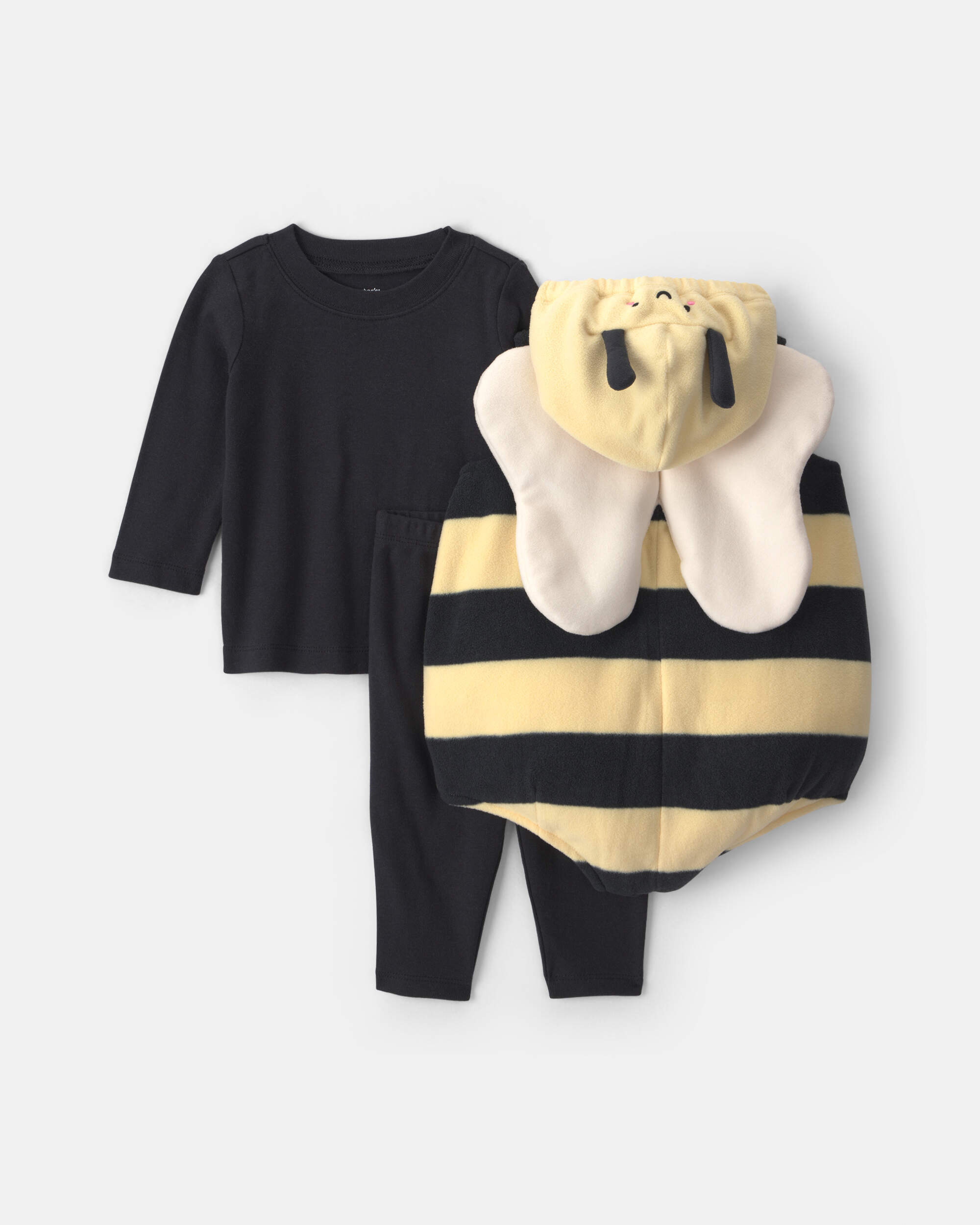 Baby 3-Piece Bee Halloween Long-Sleeve Costume - Yellow/Black