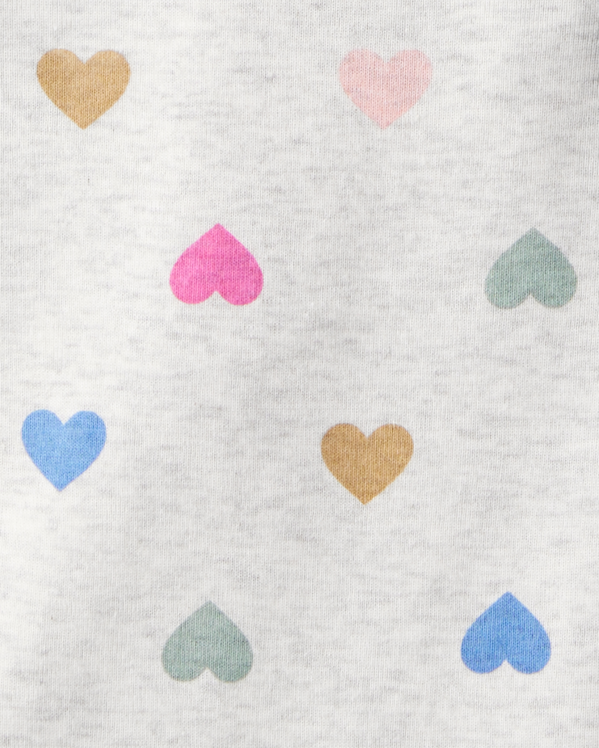 Baby Girl 5-Pack Hearts Print Cotton Multipack Bodysuits