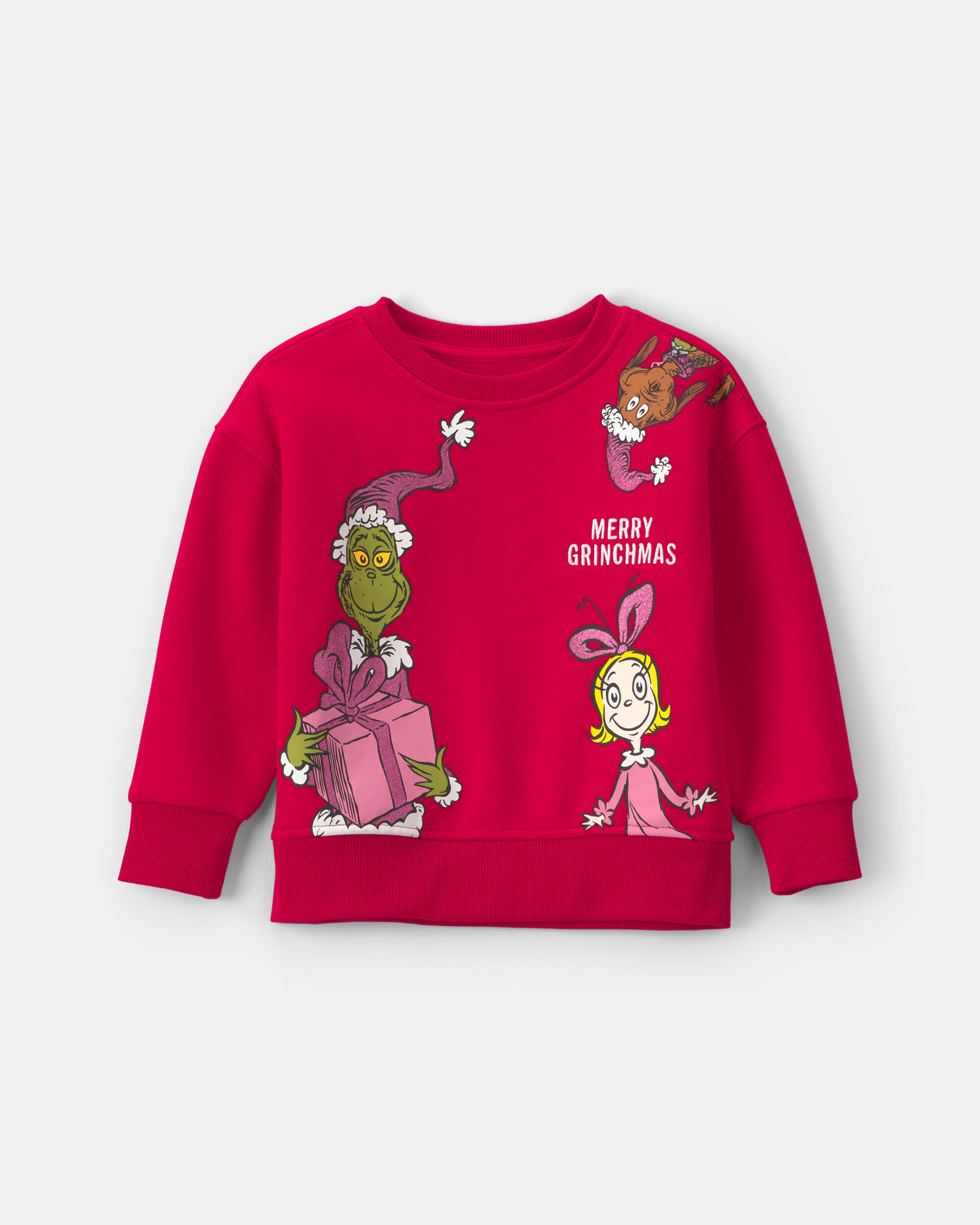 Dr. Seuss™ The Grinch Christmas Fleece Pullover Sweatshirt - Red
